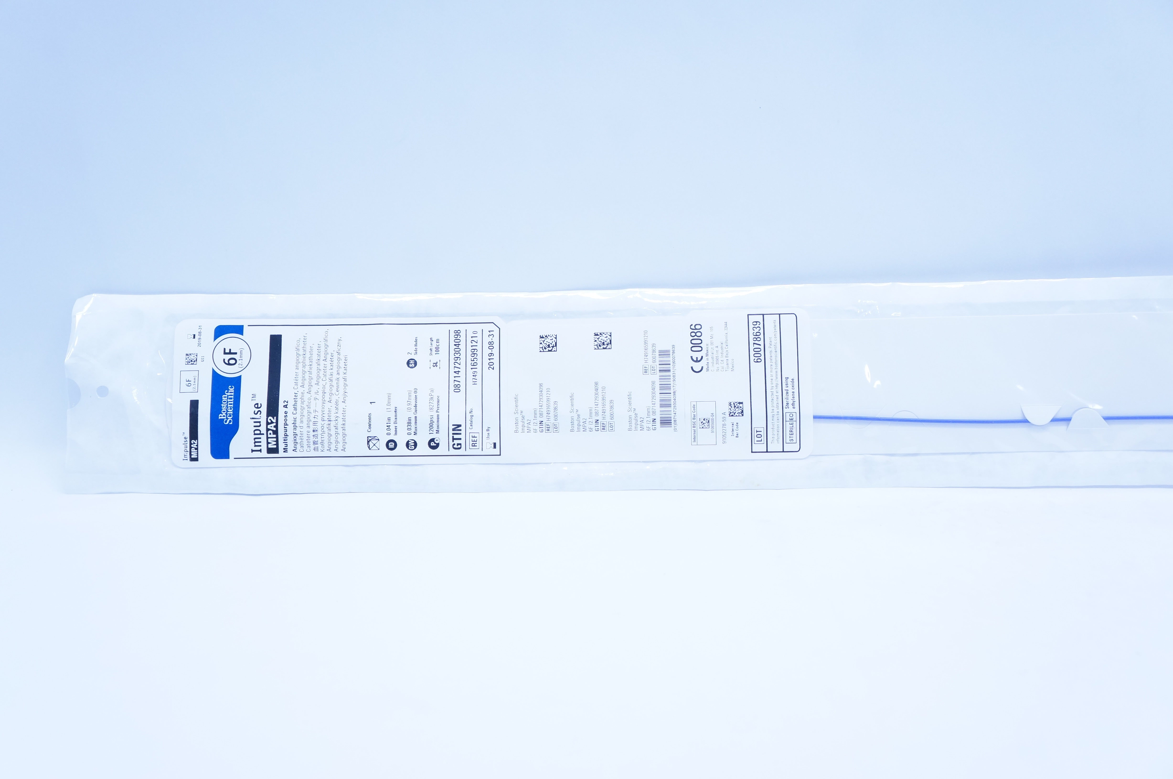 Boston Scientific H749165991210 Multipurpose A2 Angiographic Cath. 6F (x)