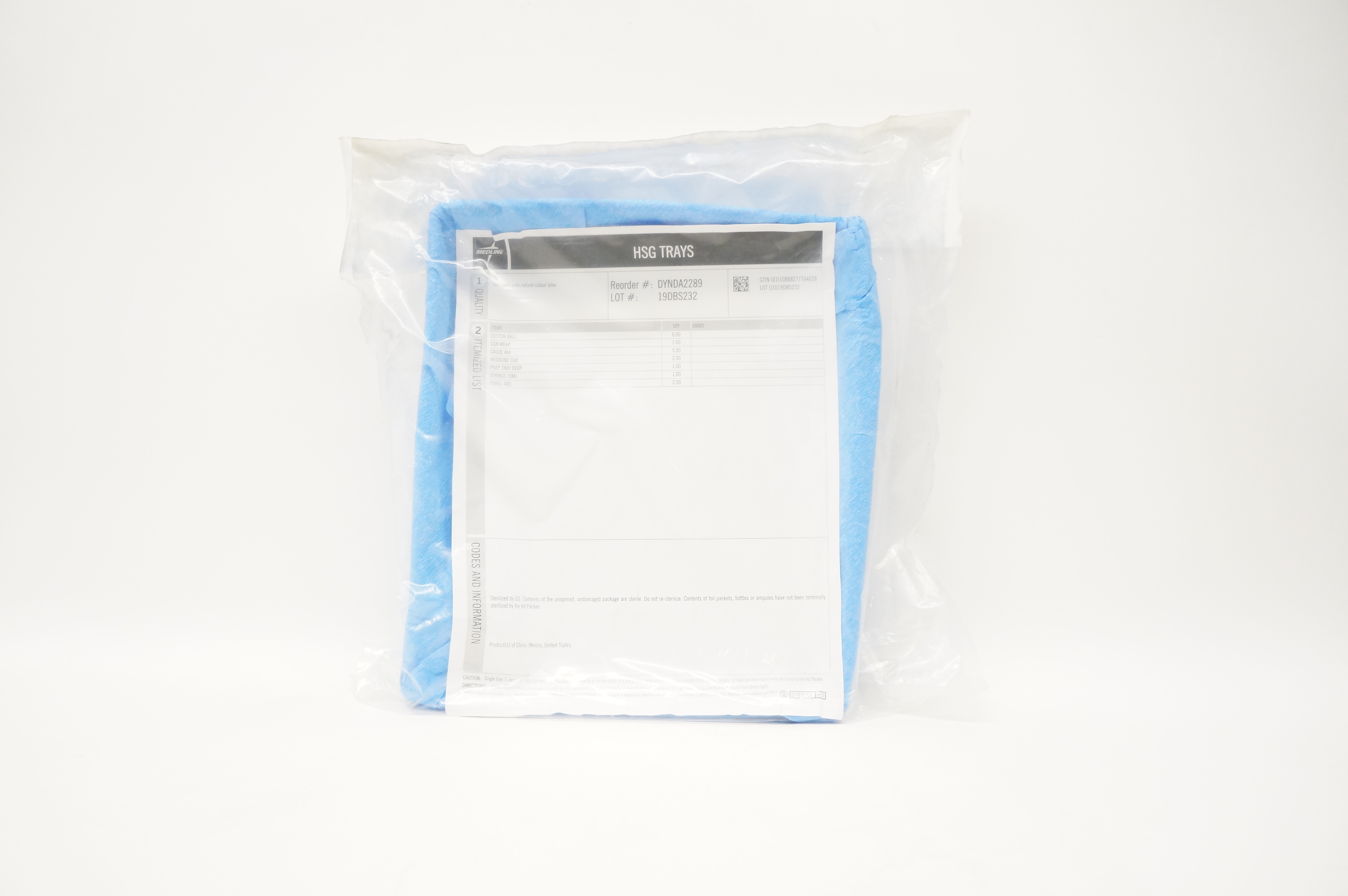 Medline DYNDA2289 HSG Trays