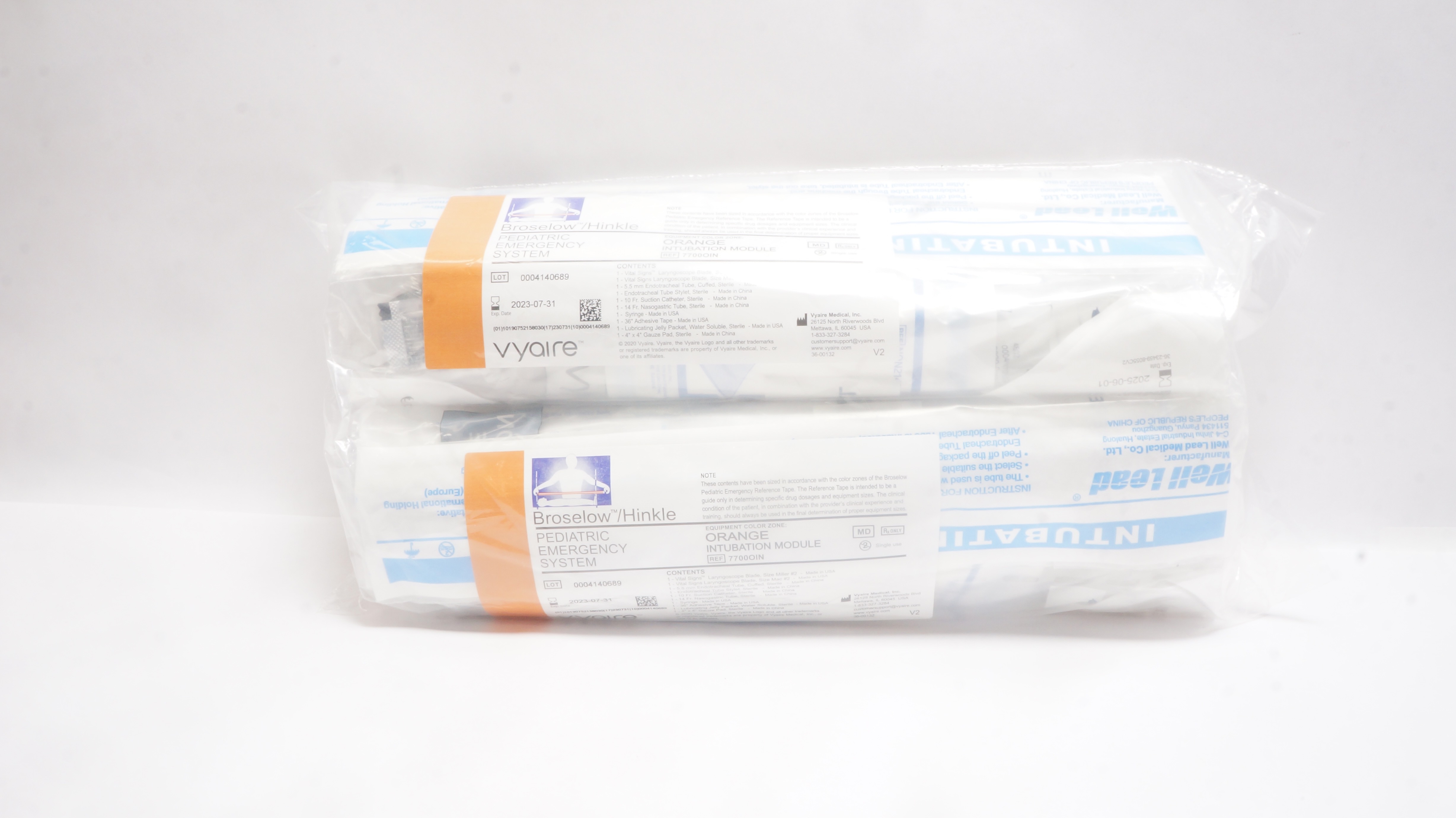 Vyaire 7700OIN Broselow/Hinkle Pediatric Intubation Module, Orange (x)