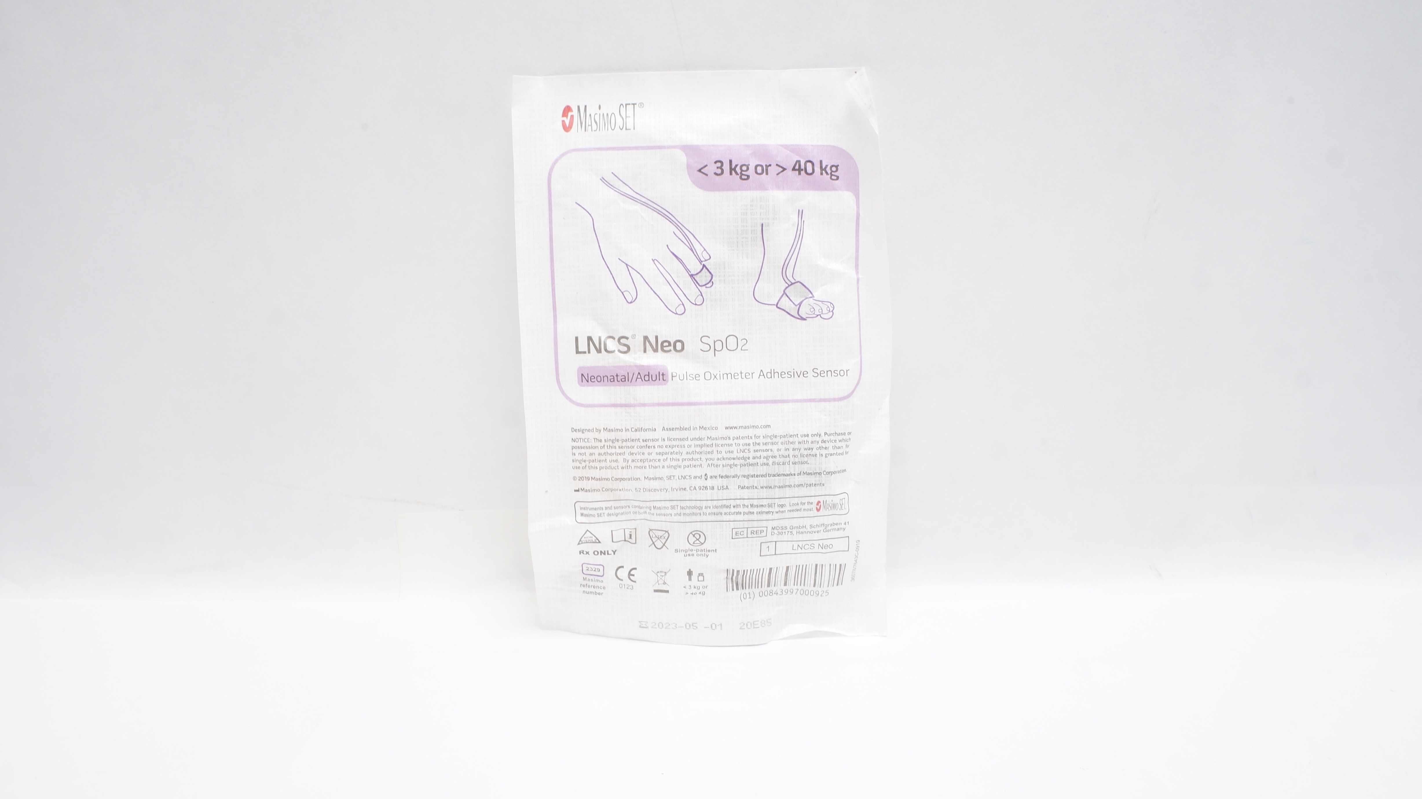 MasimoSet 2329 Neonatal/Adult Pulse Oximeter Adhesive Sensor <3kg or >40kg (x)