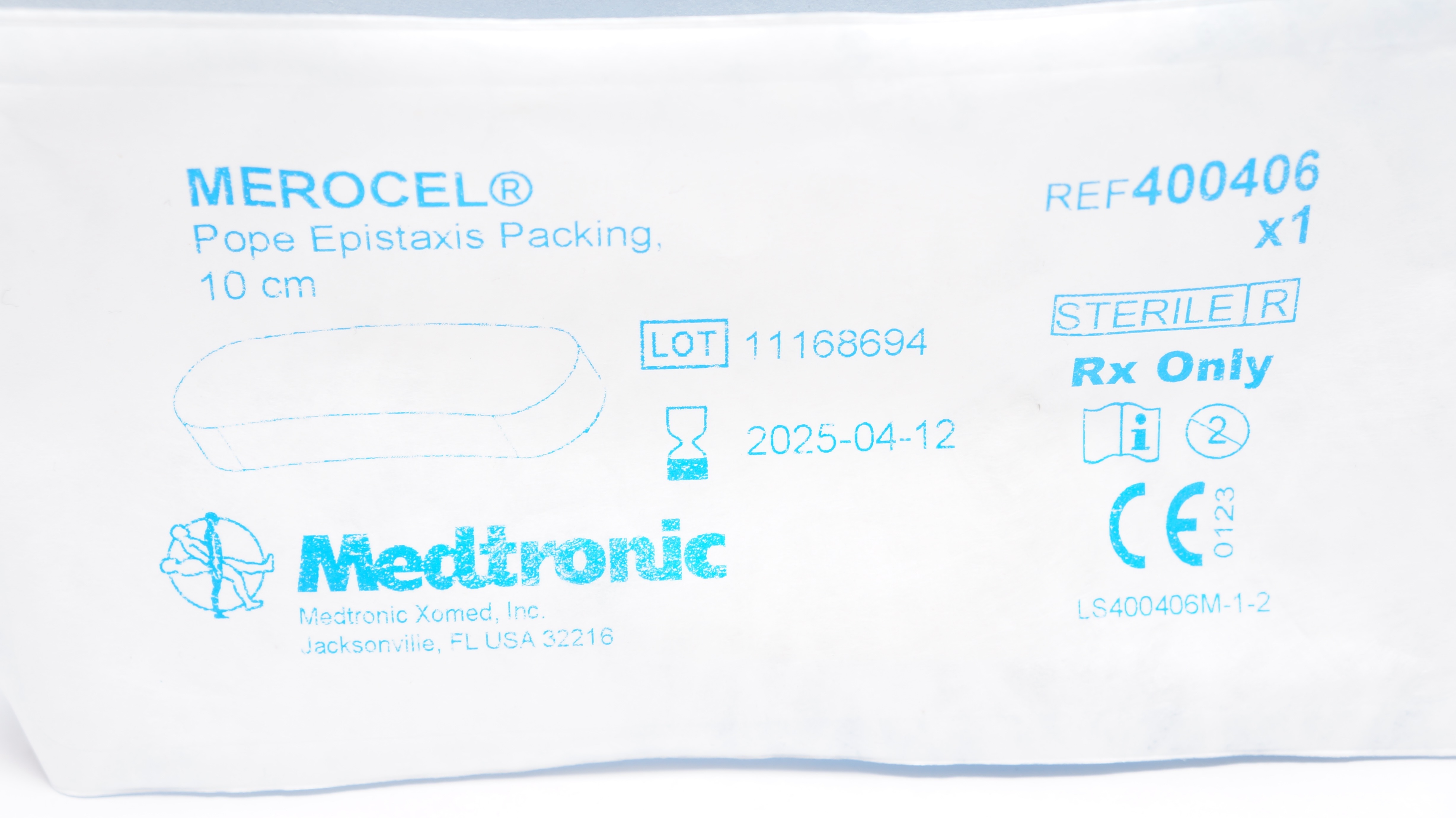 Medtronic 400406 MEROCEL Pope Epistaxis Packing 10cm