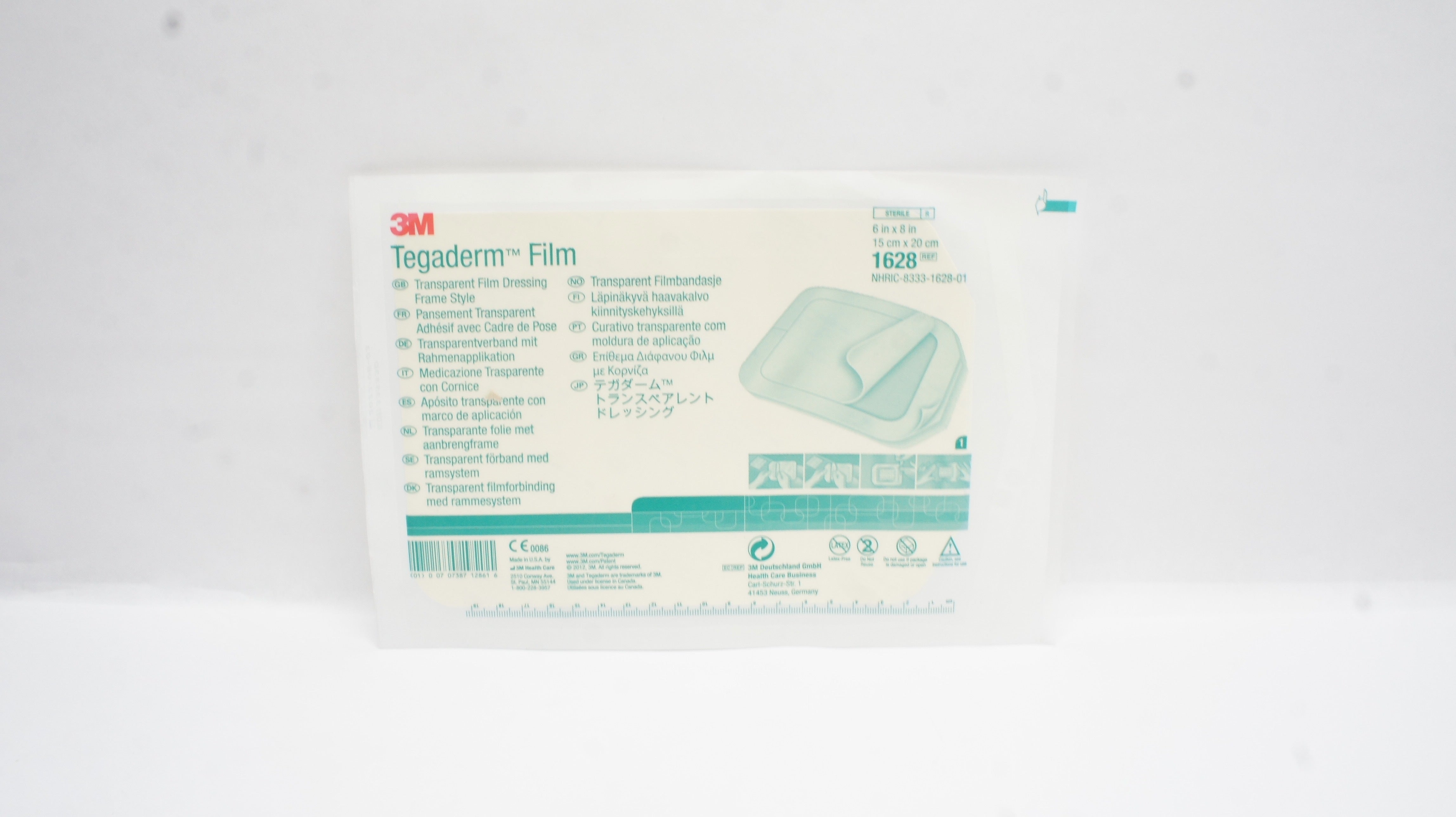 3M 1628 Tegaderm Transparent Film Dressing Frame Style 6inch x 8inch (x)