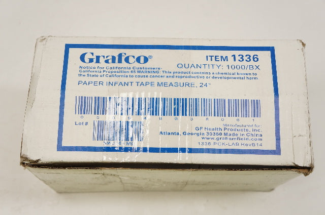 Grafco 1336 Paper Infant Tape Measure, 24inch - Box of 1000