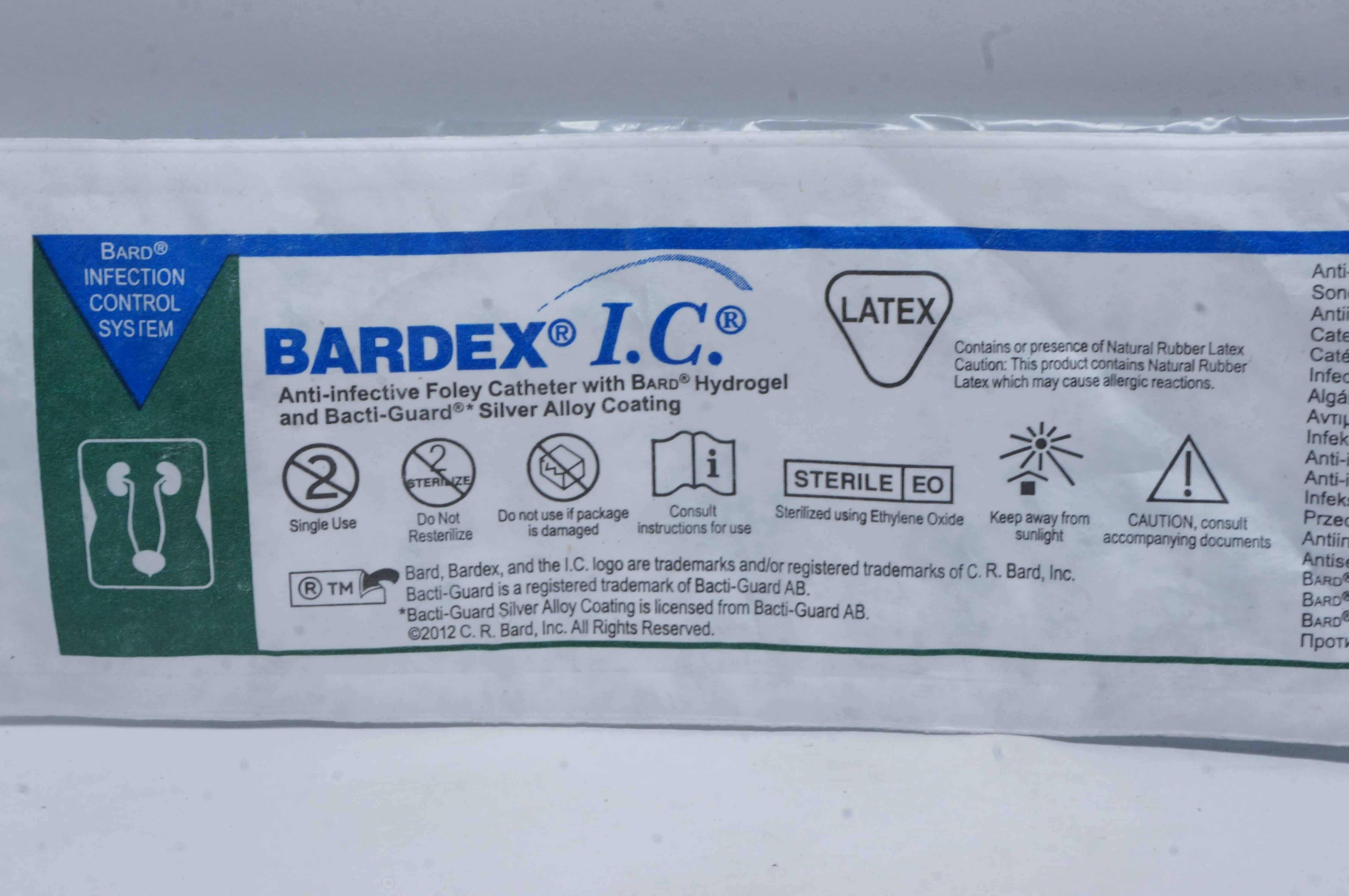 Bard 0166SI18 Bardex I.C. Anti-Infective Foley Cath. 18Fr. x 30cc (x)
