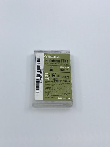 SybronEndo 11347 Hedstrom Files Size 30, Length 25mm ~ Pack of 6