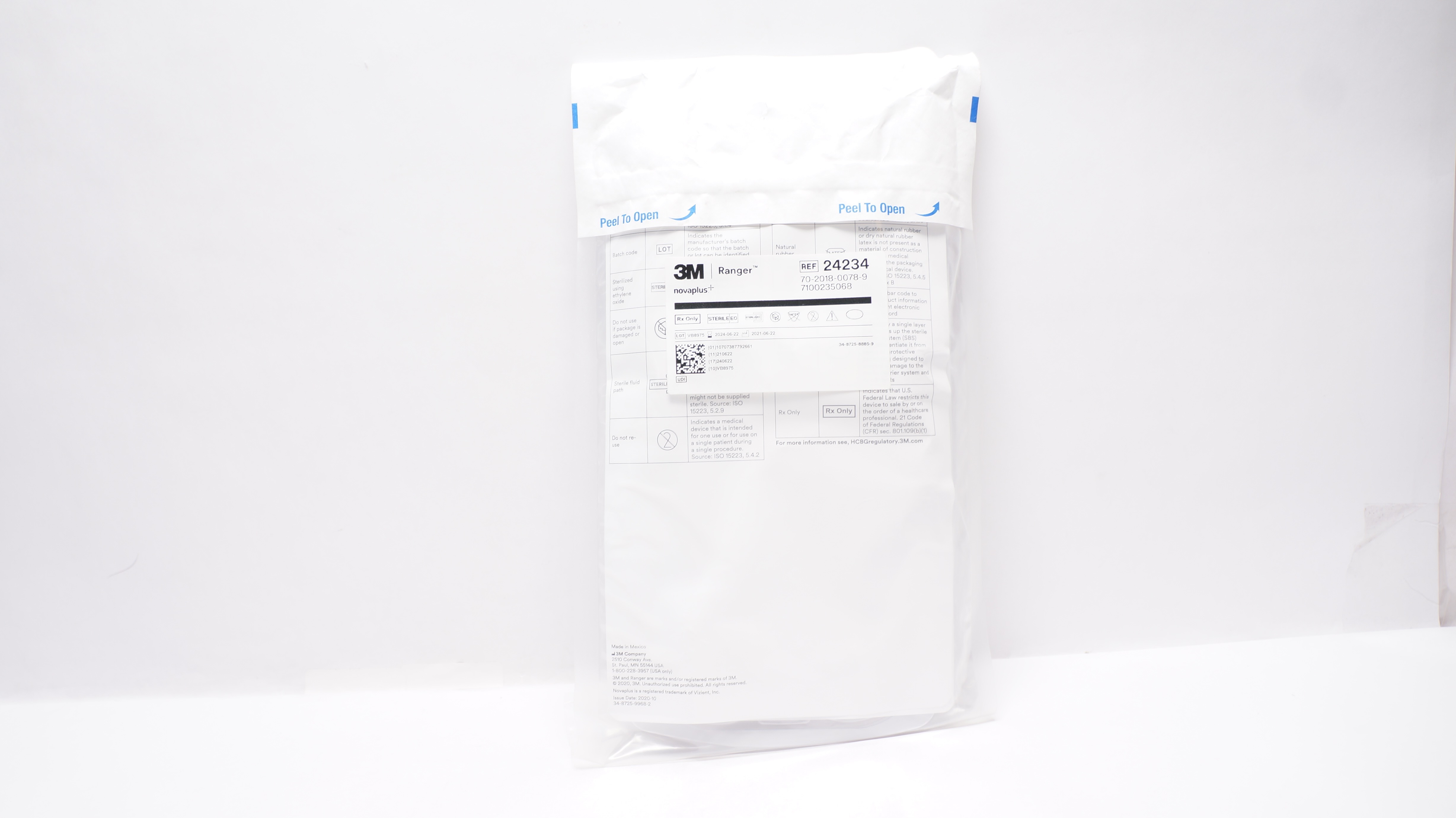 3M 24234 Novaplus Blood/Fluid Standard Flow Set 150ml/min, Priming Volume 39 ml