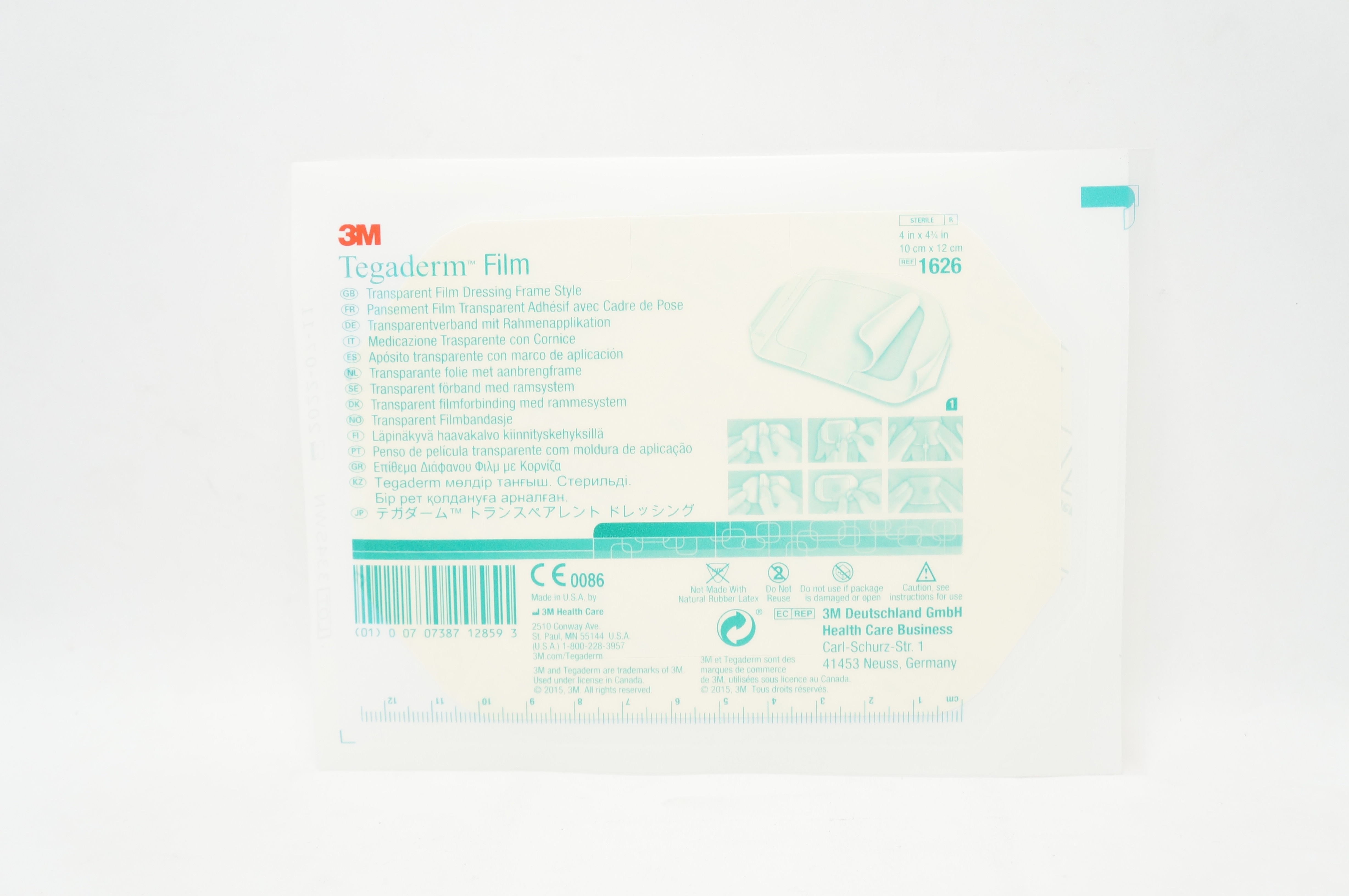 3M 1626 Tegaderm Transparent Film Dressing Frame Style 4inch x 4-3/4inch (x)
