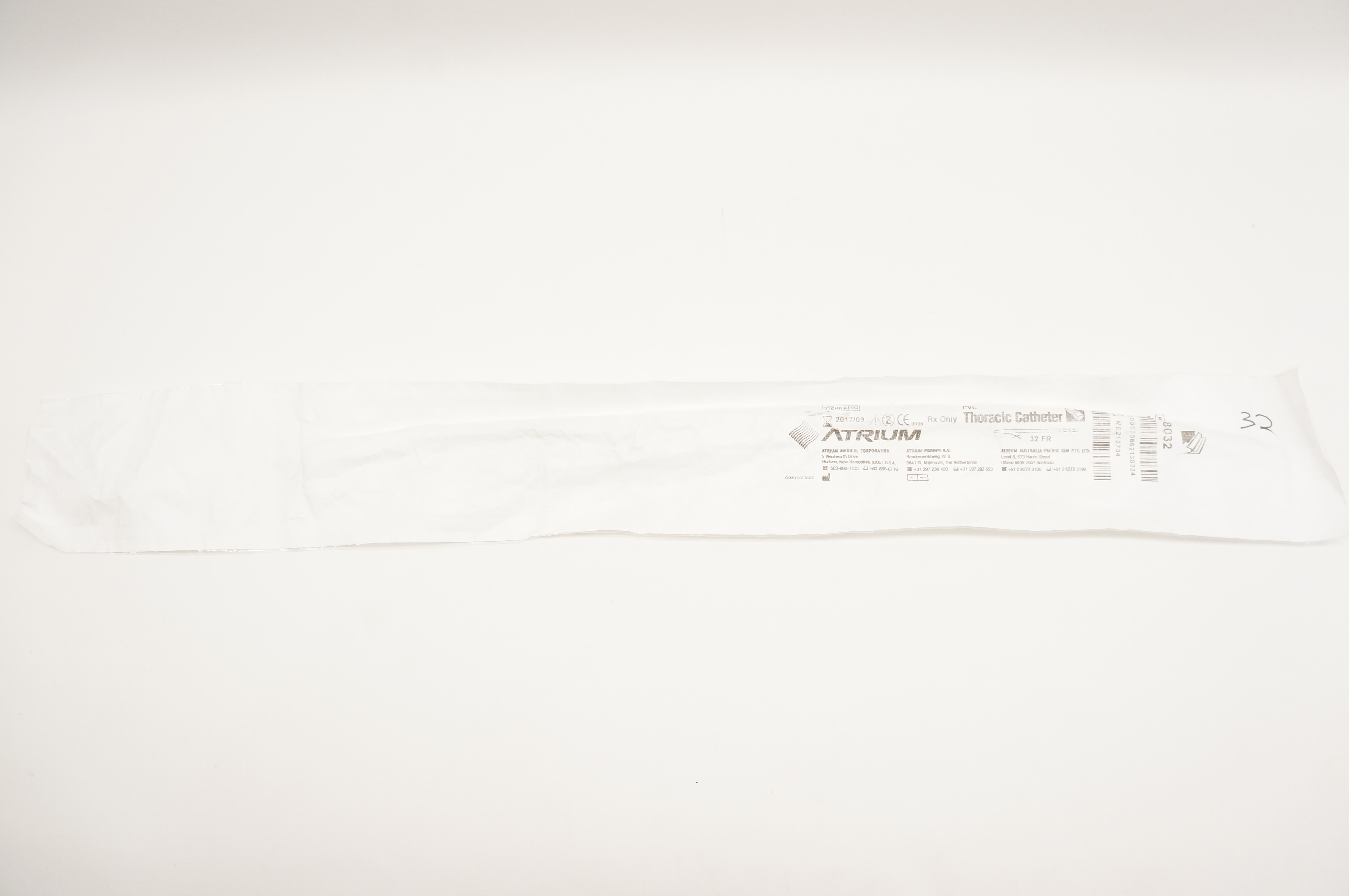 Atrium 8032 PVC Thoracic Cath. 32 Fr. (x)