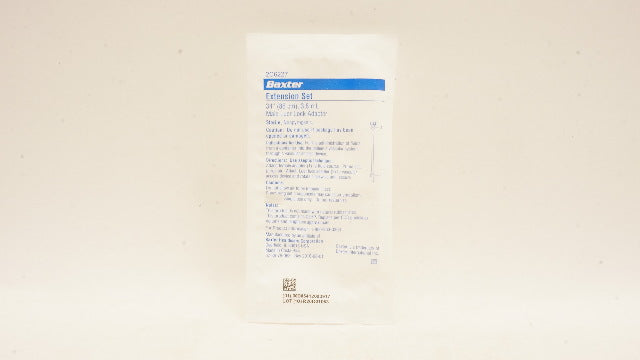 Baxter 2C6227 Extension Set, Male Luer Lock Adapter 34inch x 3.8mL
