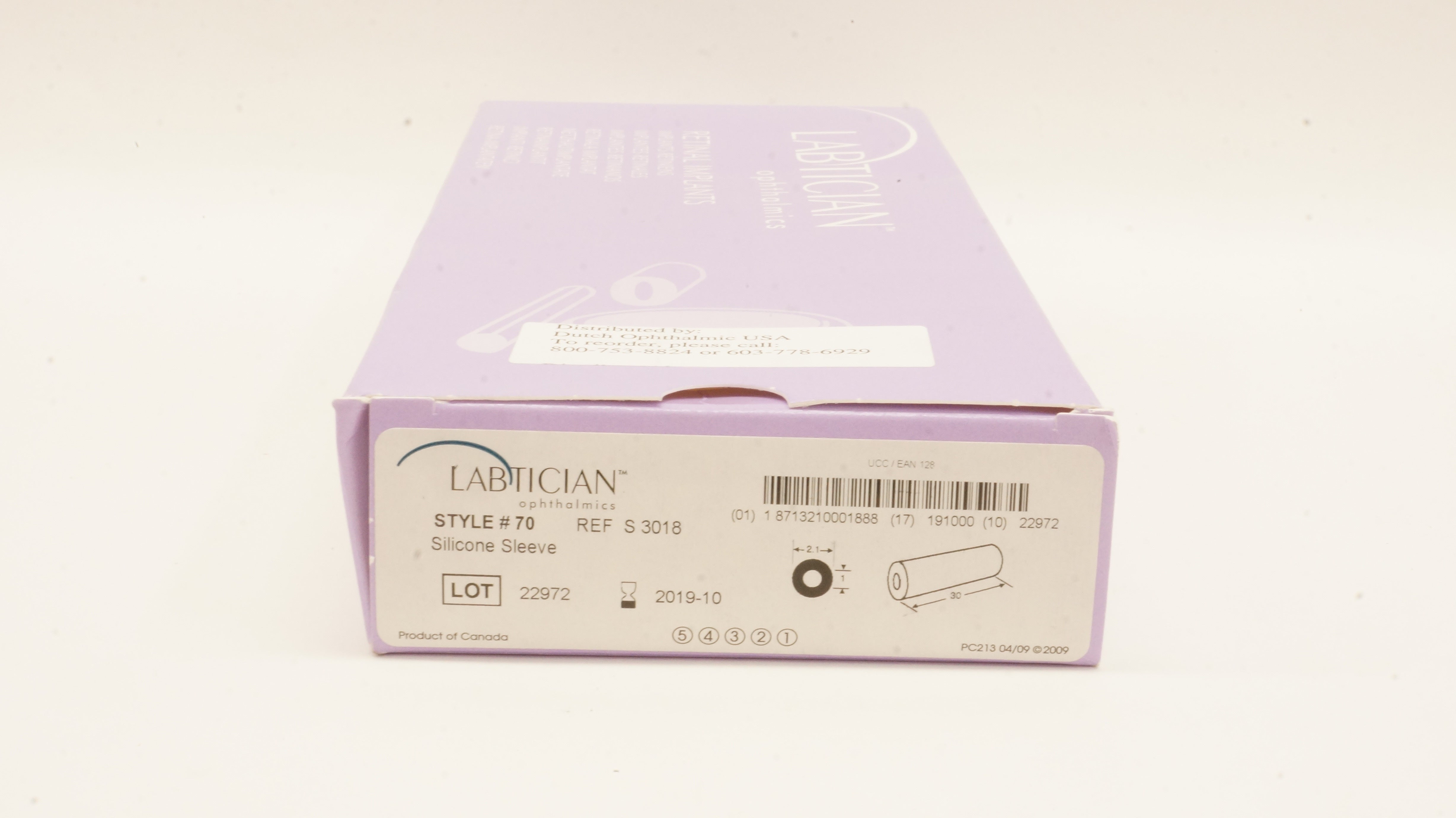 Labtician S 3018 Retinal Implants Style #70 Silicone Sleeve (x) - Box of 5