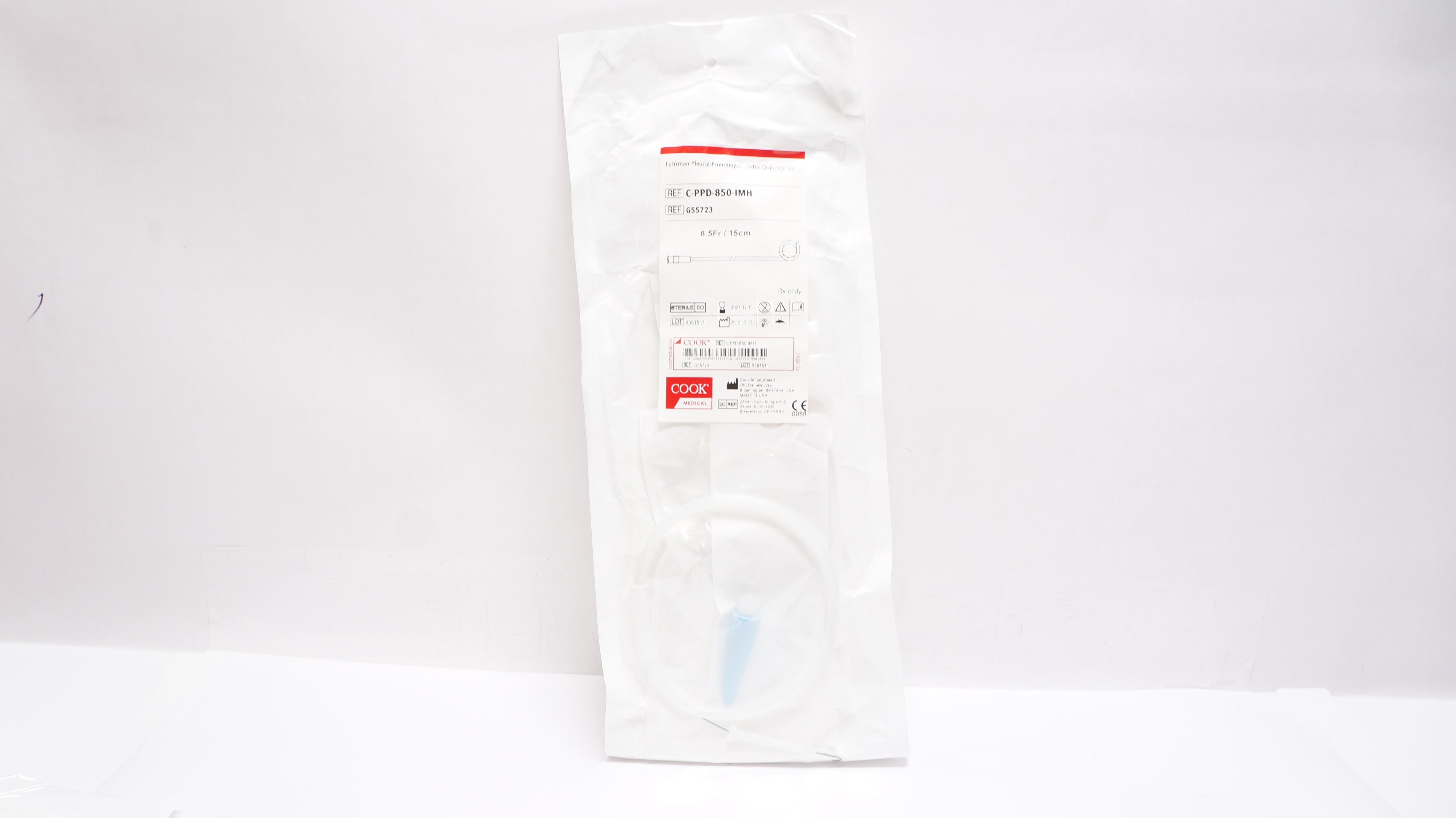 Cook Medical G55723 Fuhrman Pleural/Pneumopericardial Drainage Set 8.5Fr/15cm(x)