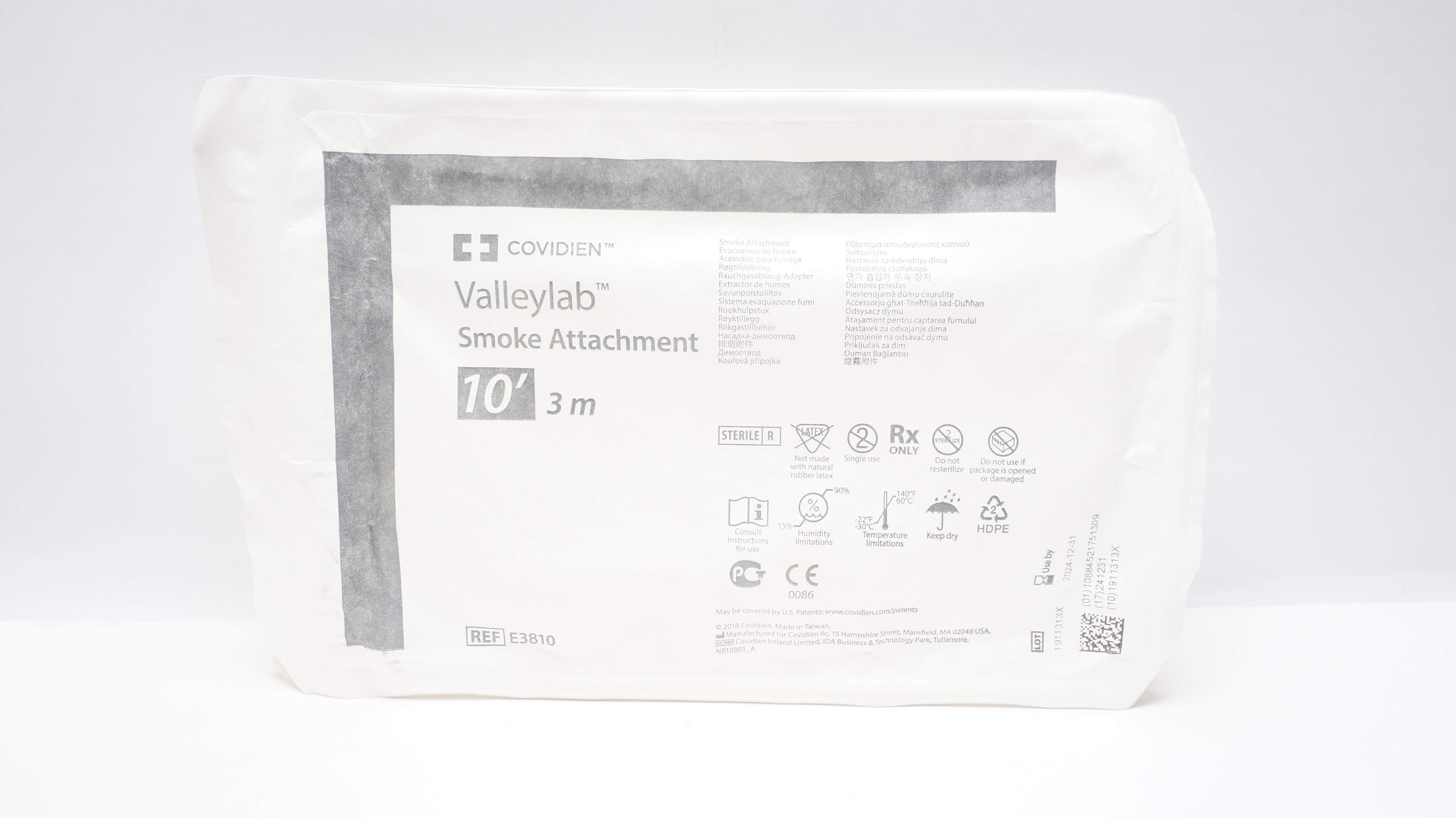 Covidien E3810 Valeylab Smoke Attachment 10yard (x)