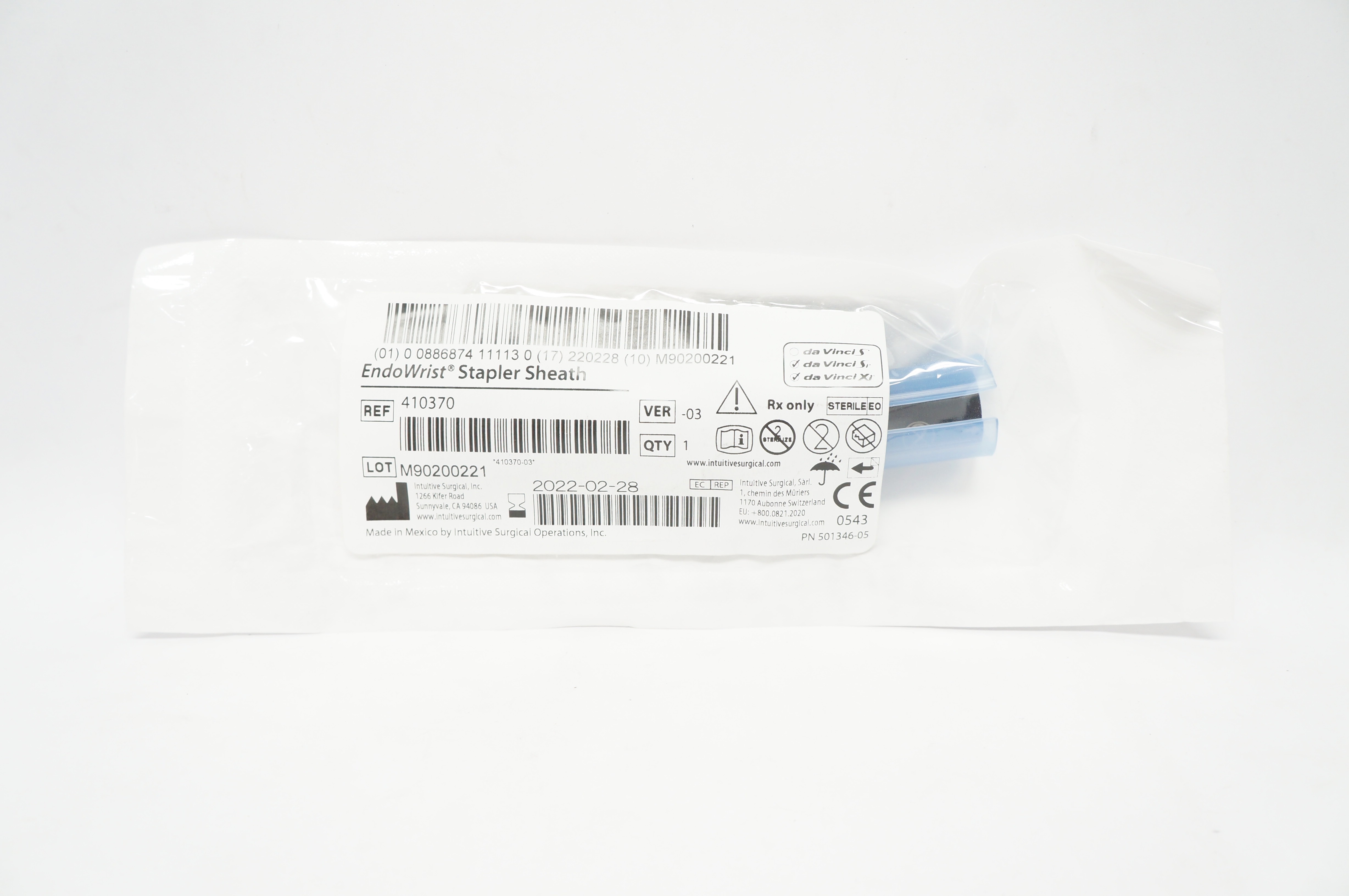 Intuitive Surgical 410370 da Vinci Si da vinci Xi EndoWrist Stapler Sheath (x)