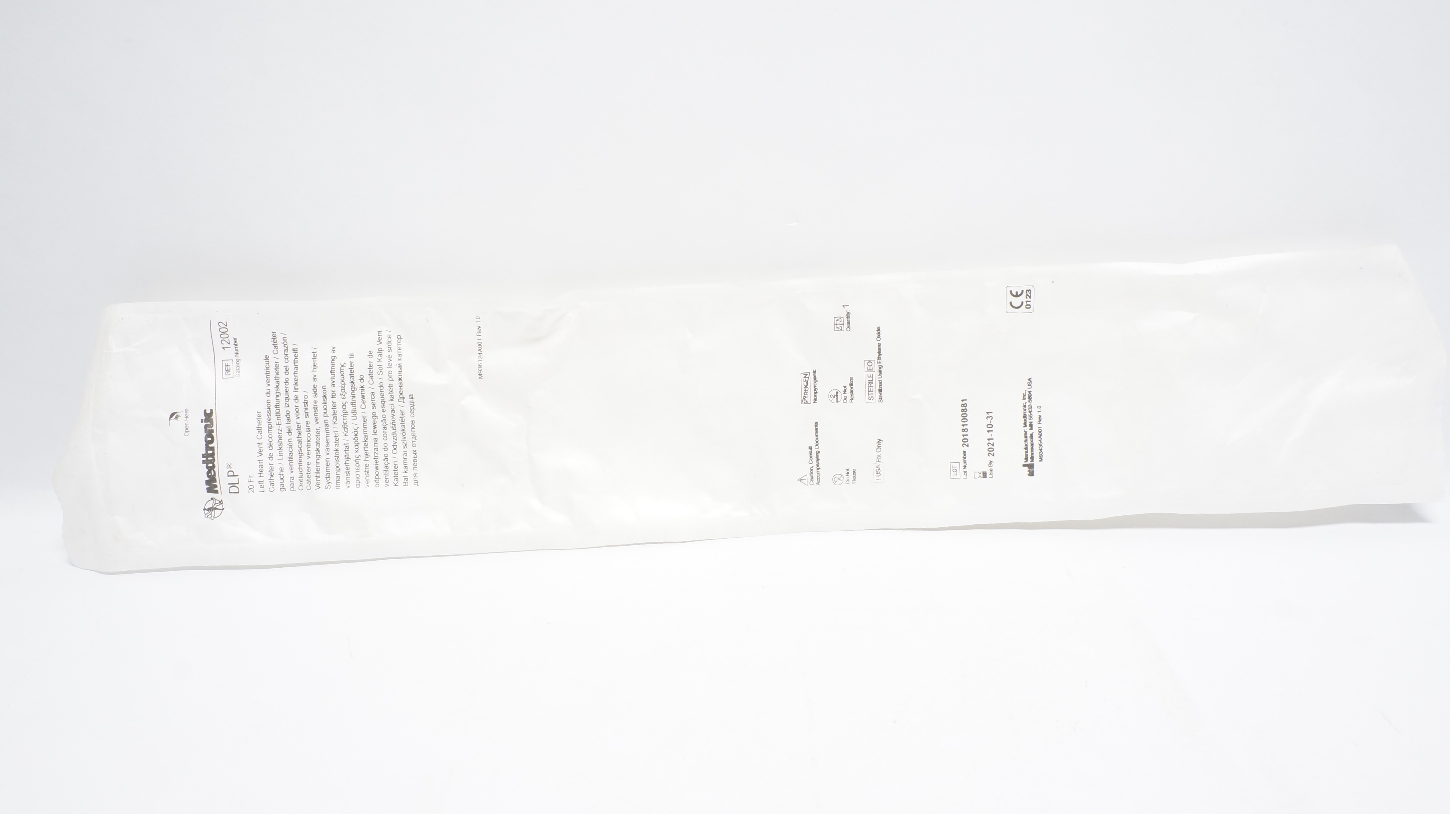 Medtronic 12002 DLP Left Heart Vent Cath. 20Fr (x)