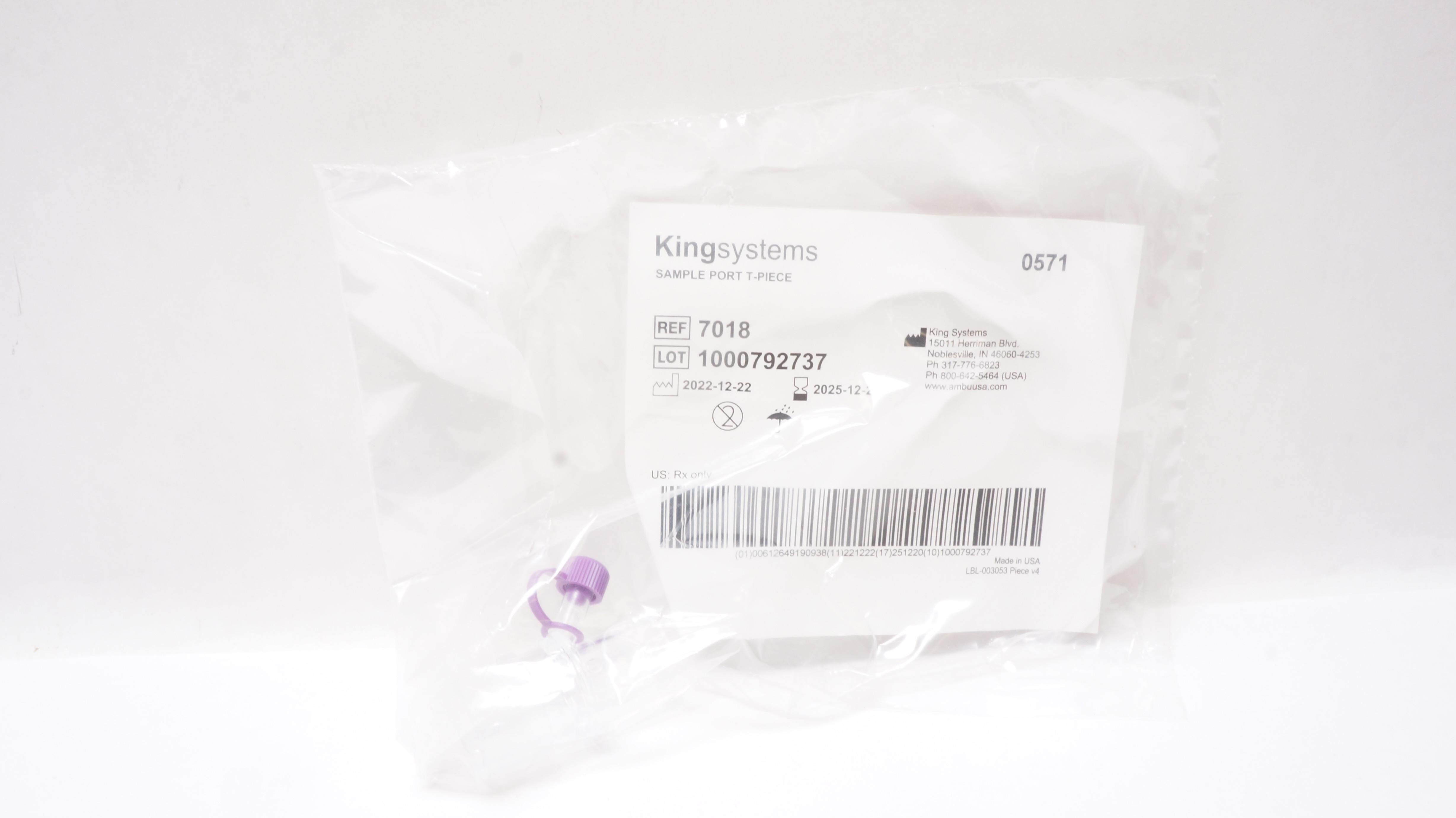 KingSystems 7018 Sample Port T-Piece