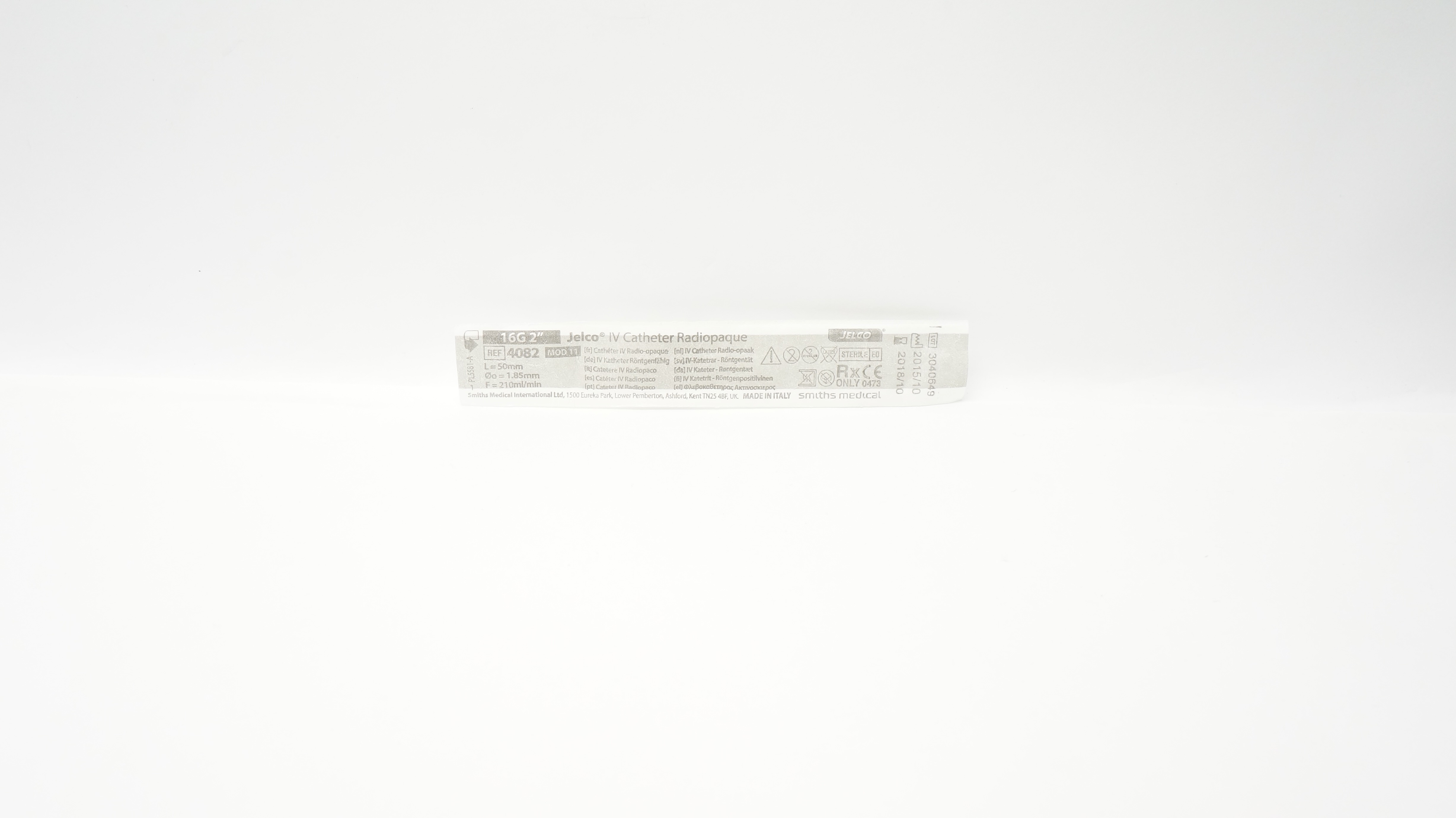 Smiths Medical 4082 Jelco I.V. Cath. Radiopaque 16G x 2inch,  210mL/min (x)