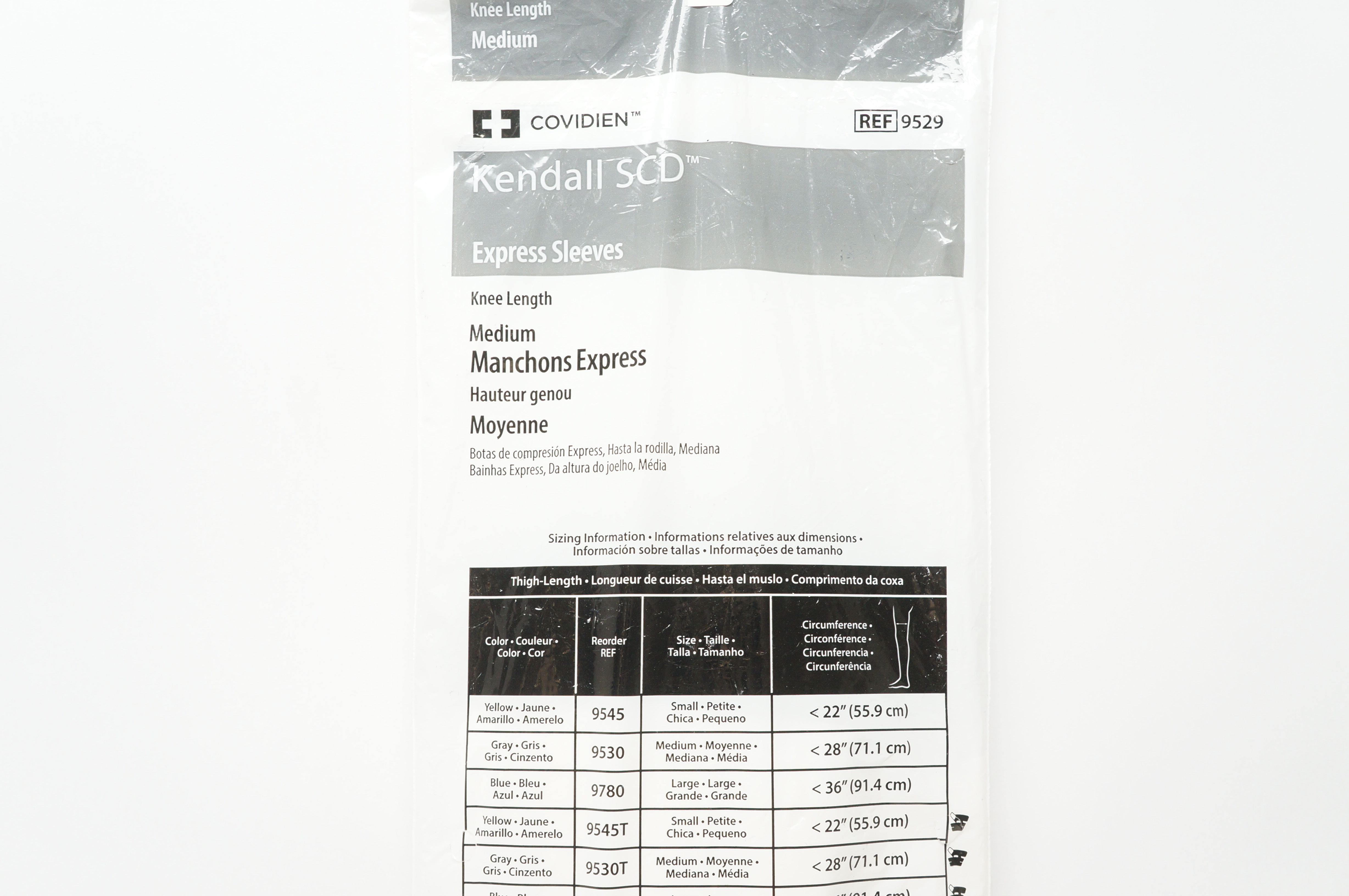 Covidien 9529 Kendall SCD Express Sleeves Knee Length Medium < 21 inch