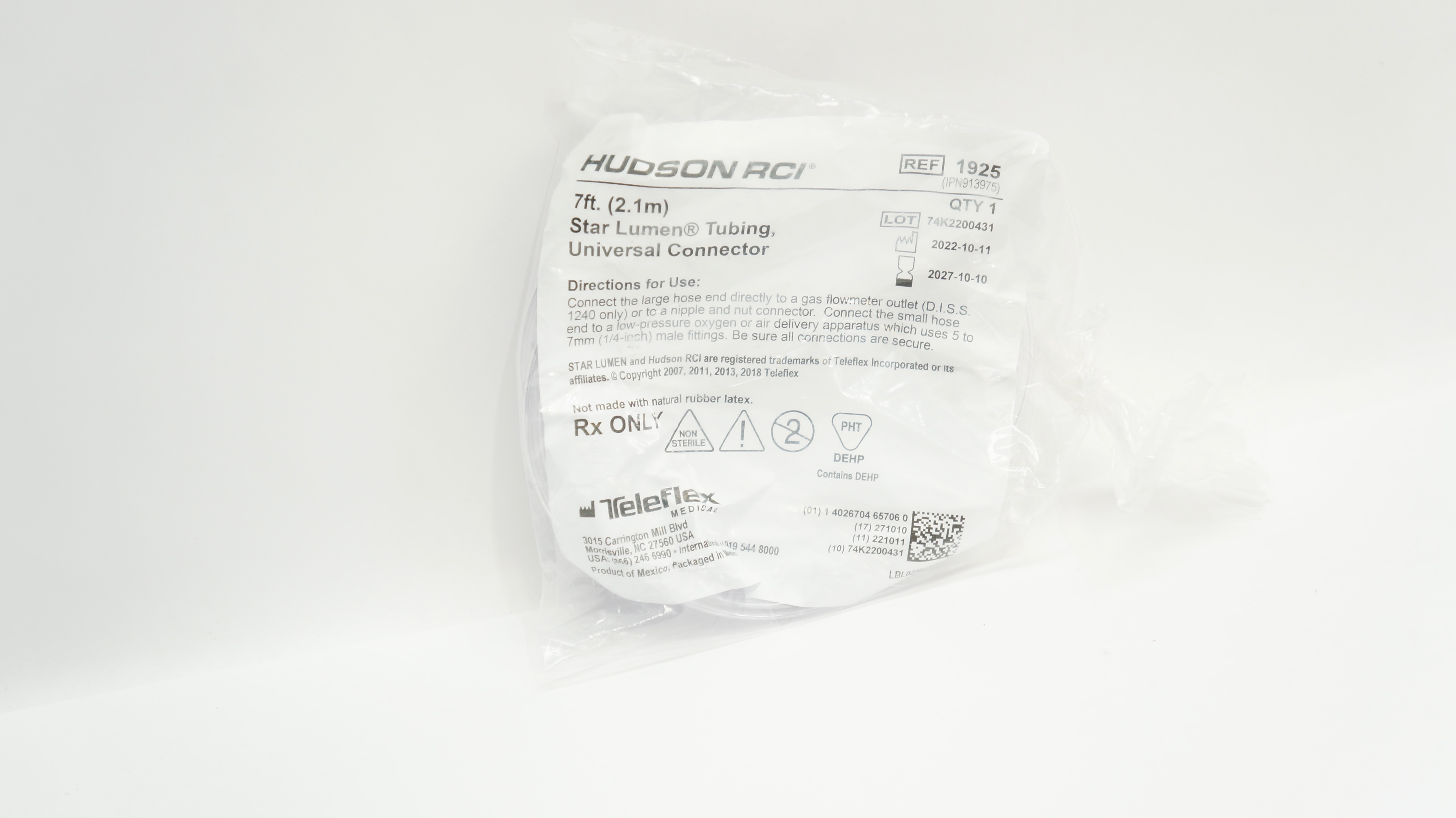 Teleflex 1925 Hudson RCI 7Ft. Stra Luen Tubing Universal Connector