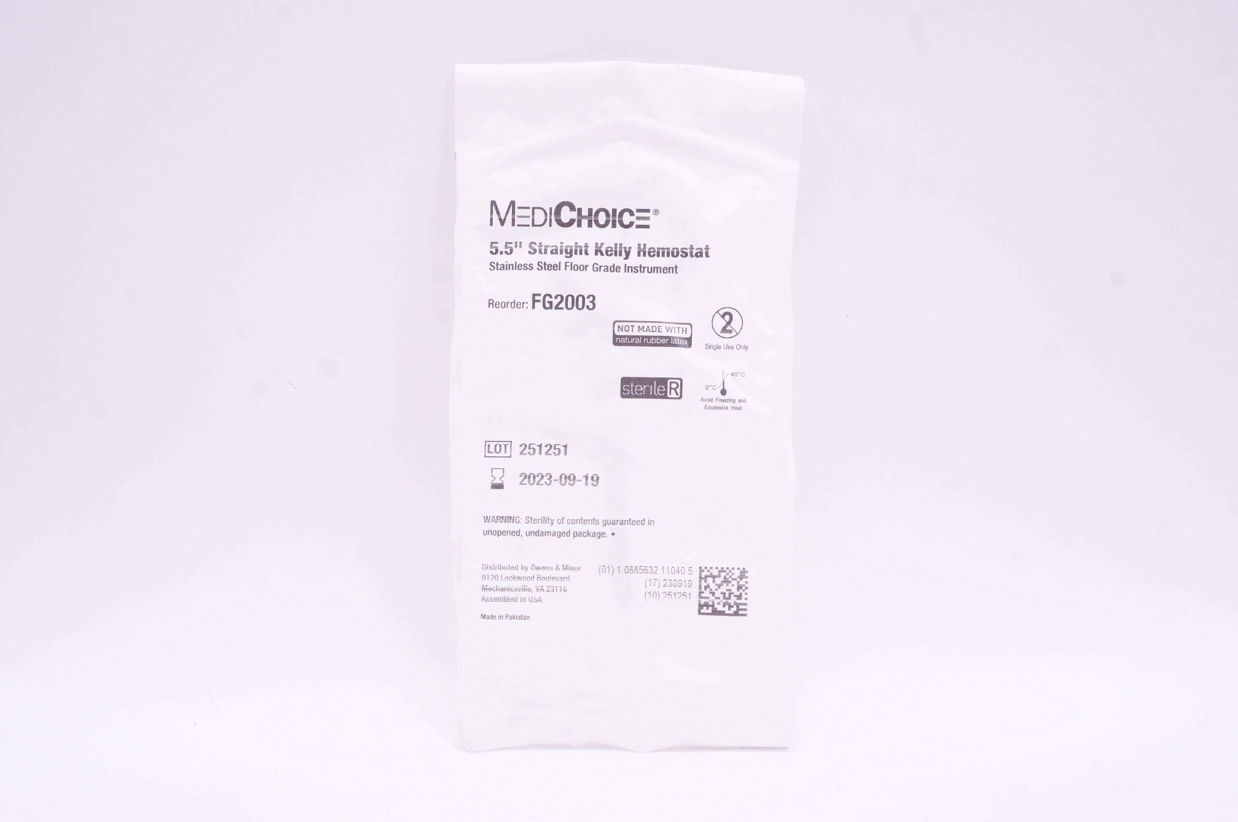 MediChoice FG2003 5.5inch Straight Kelly Hemostat