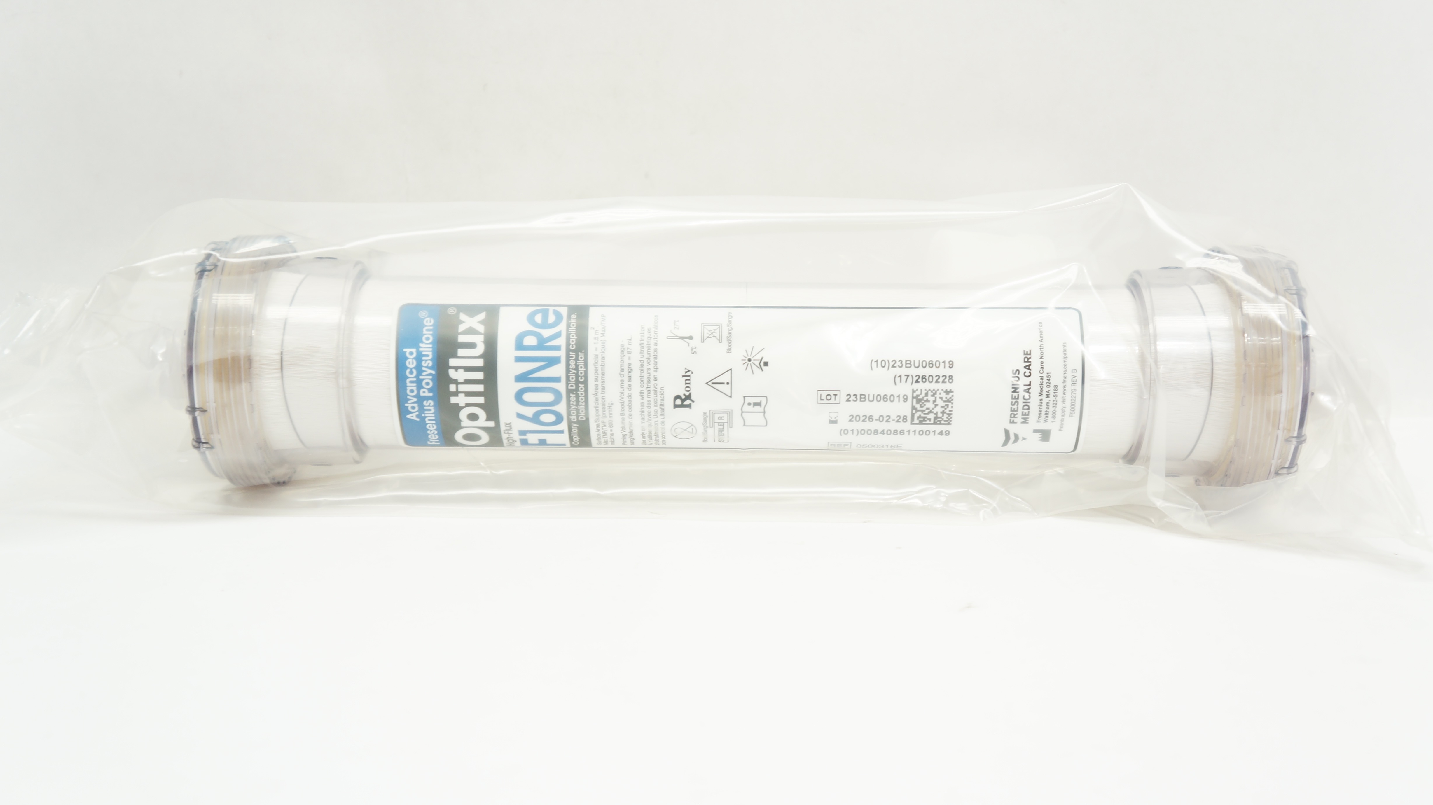 Fresenius Medical Care 0500316E Optiflux High-Flux F160NRe Capillary Dialyzer