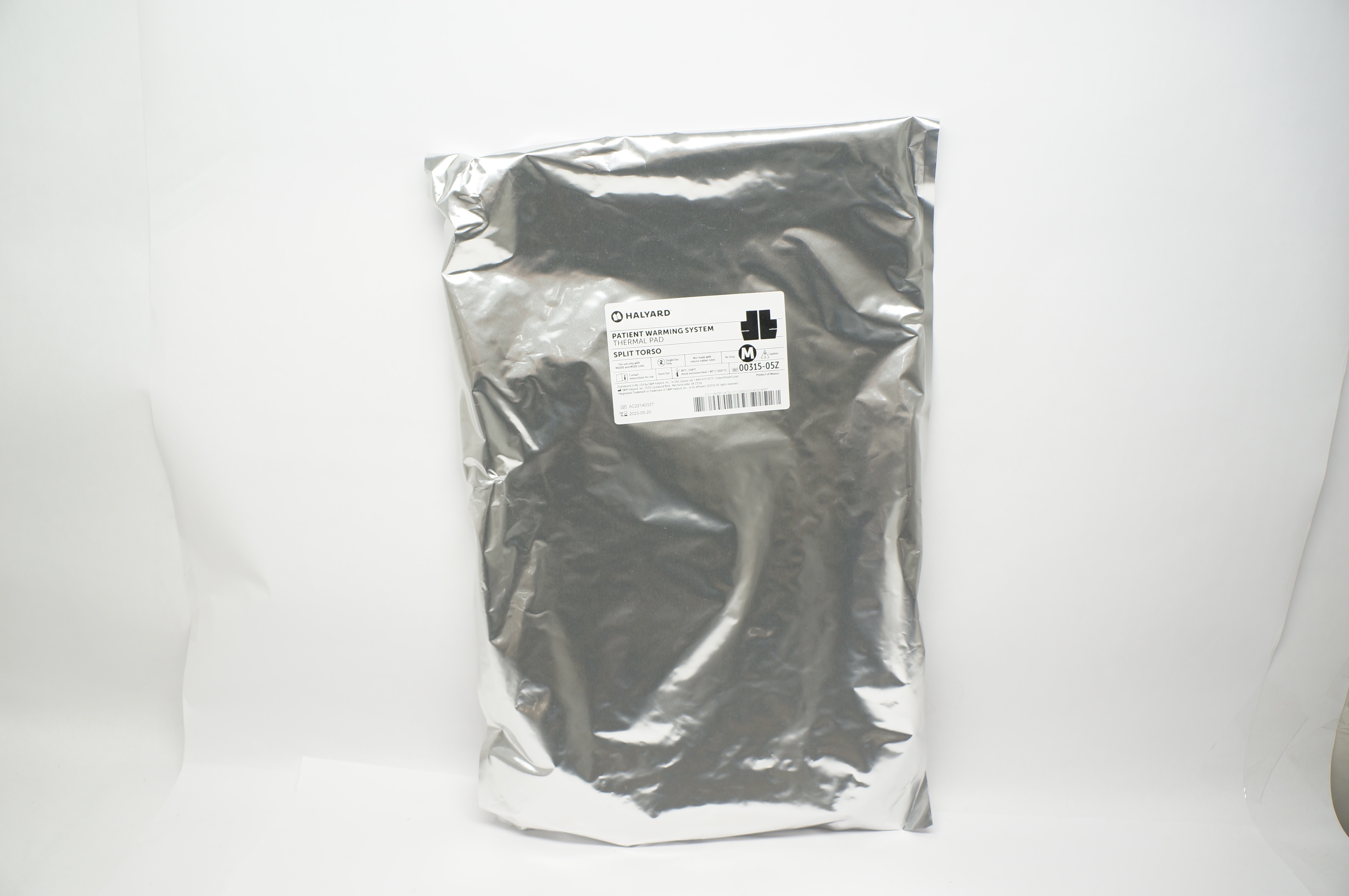 Halyard 00315-05Z Patient Warming System Thermal Pad Split Torso