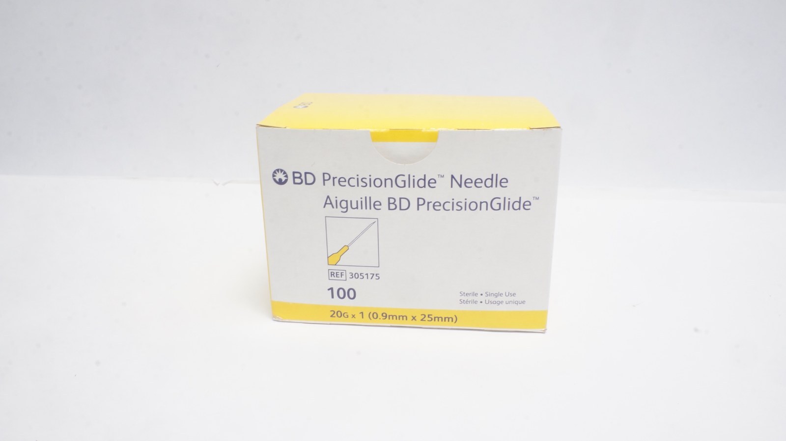 BD PrecisionGlide Needle REF 305175 20g x 1 (0.9mm x 25mm) - Box of 100