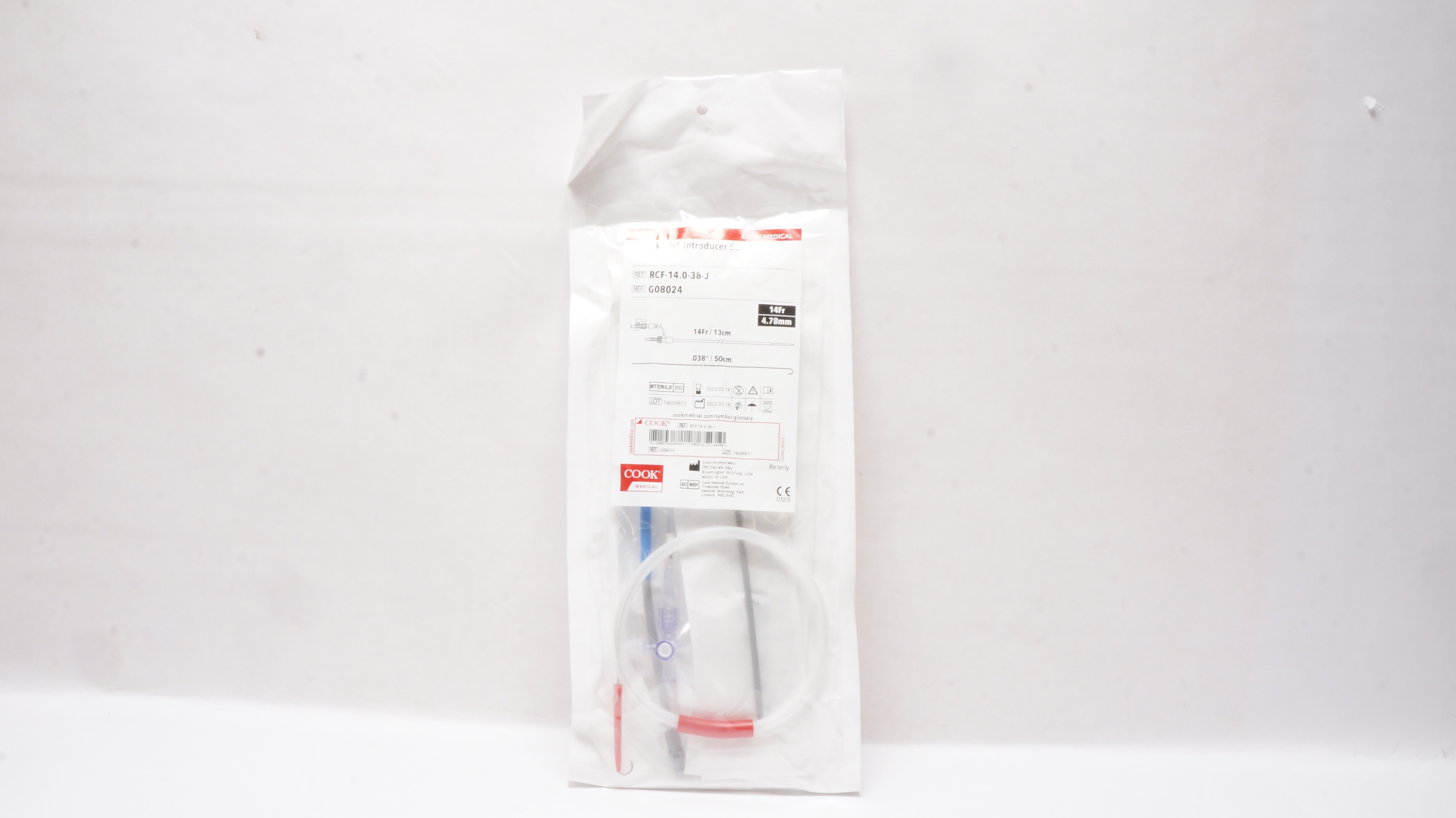 Cook Medical G08024 Check-Flo Introducer Set 14Fr 4.78mm