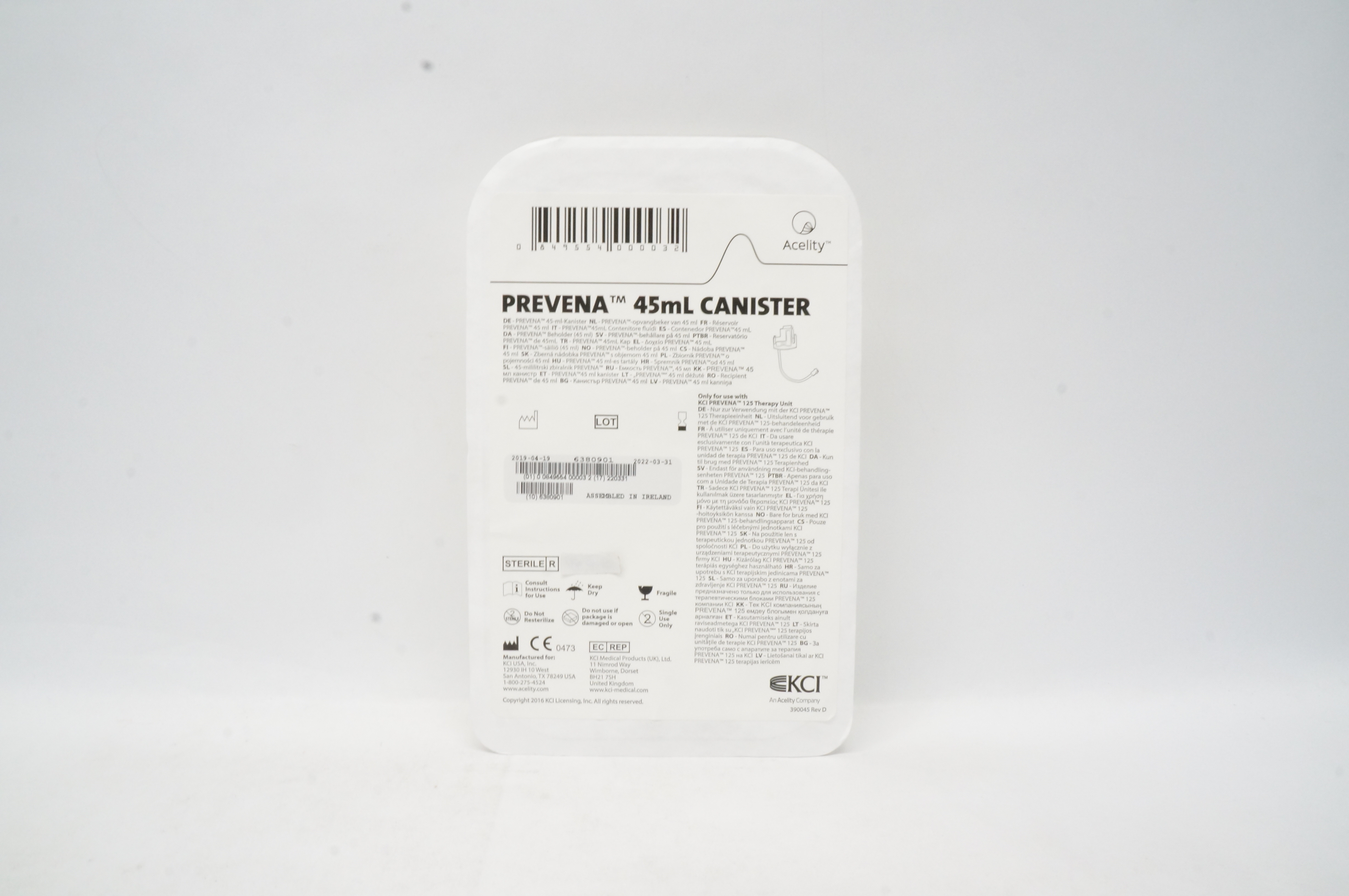 KCI Prevena 45mL Canister