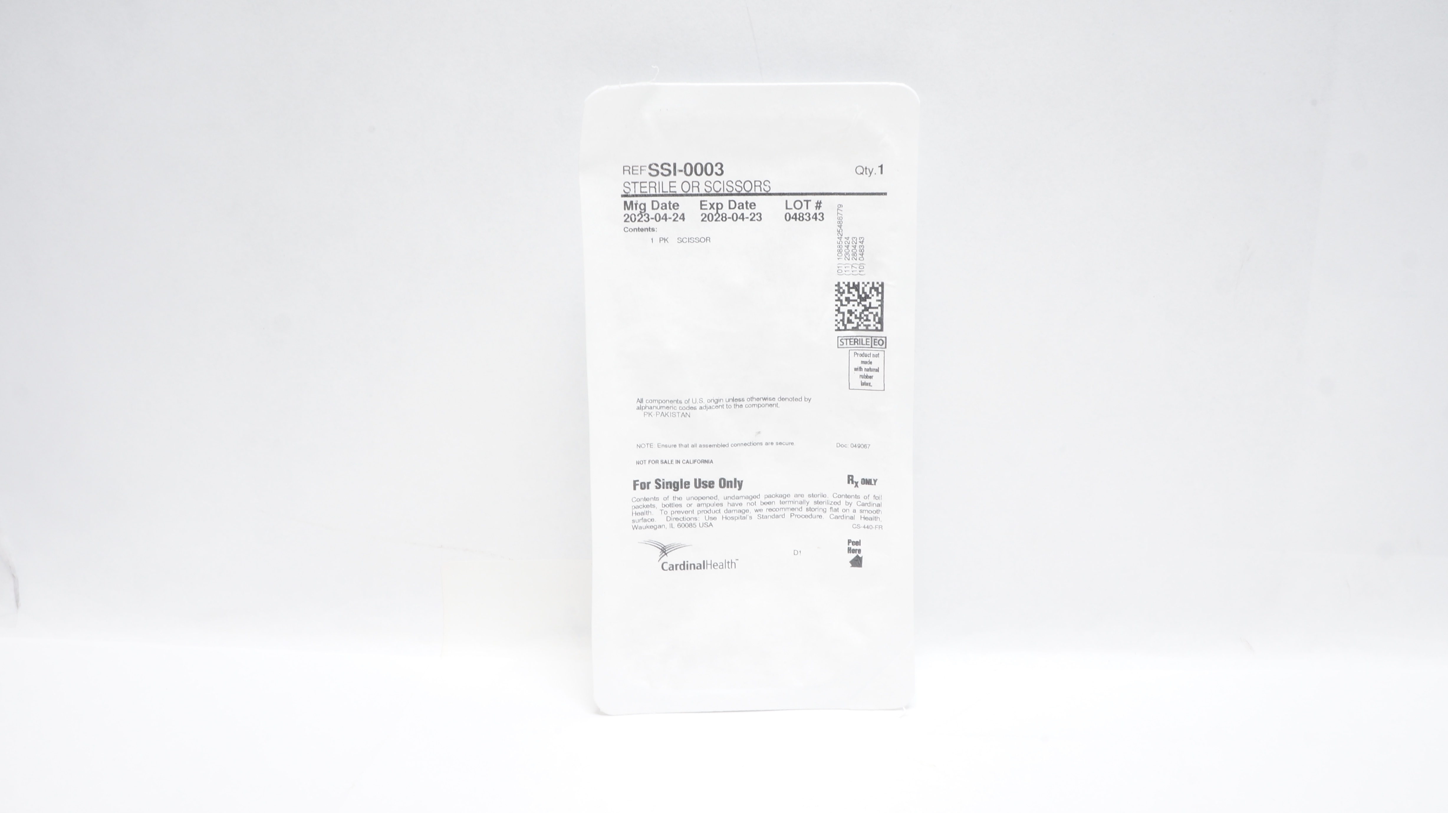 Cardinal Health SSI-0003 Sterile OR Scissors