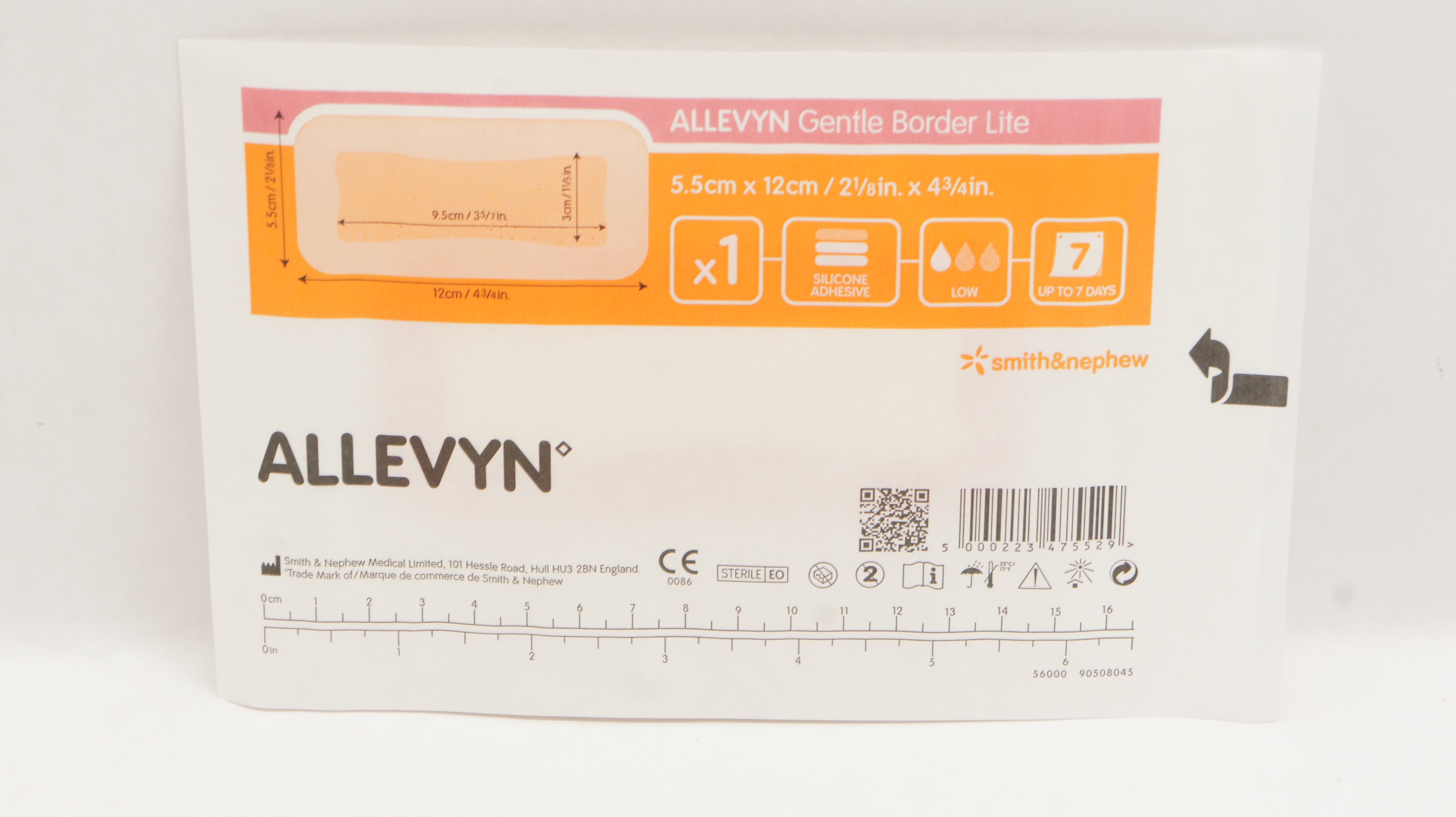 Smith&Nephew 66800836 Allevyn Hydrocellular Foam  Dressing 2-1/8 x 4-3/4inch (x)