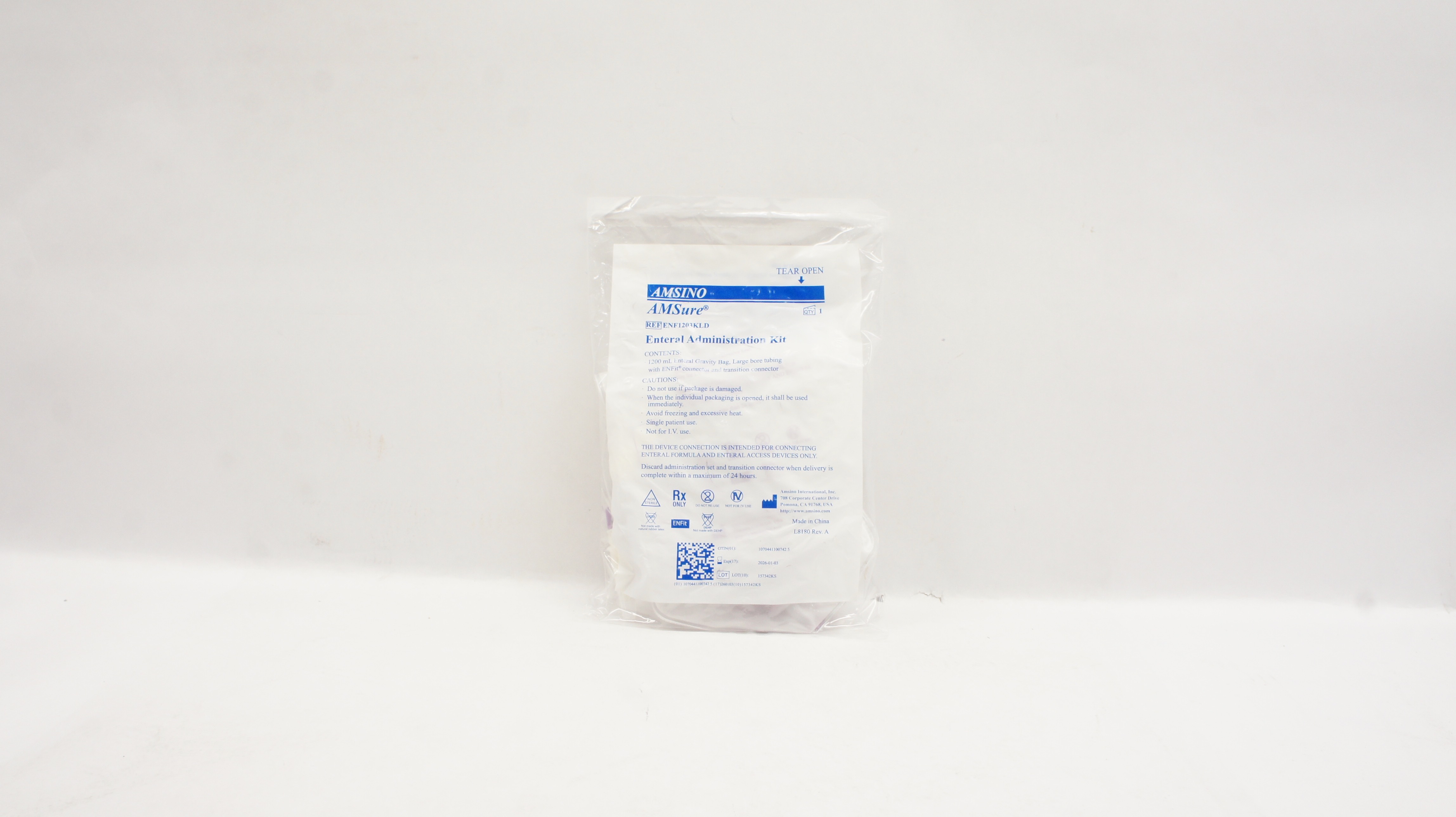 AMSINO ENF1203KLD AMSure Enteral Administration Kit 1200mL