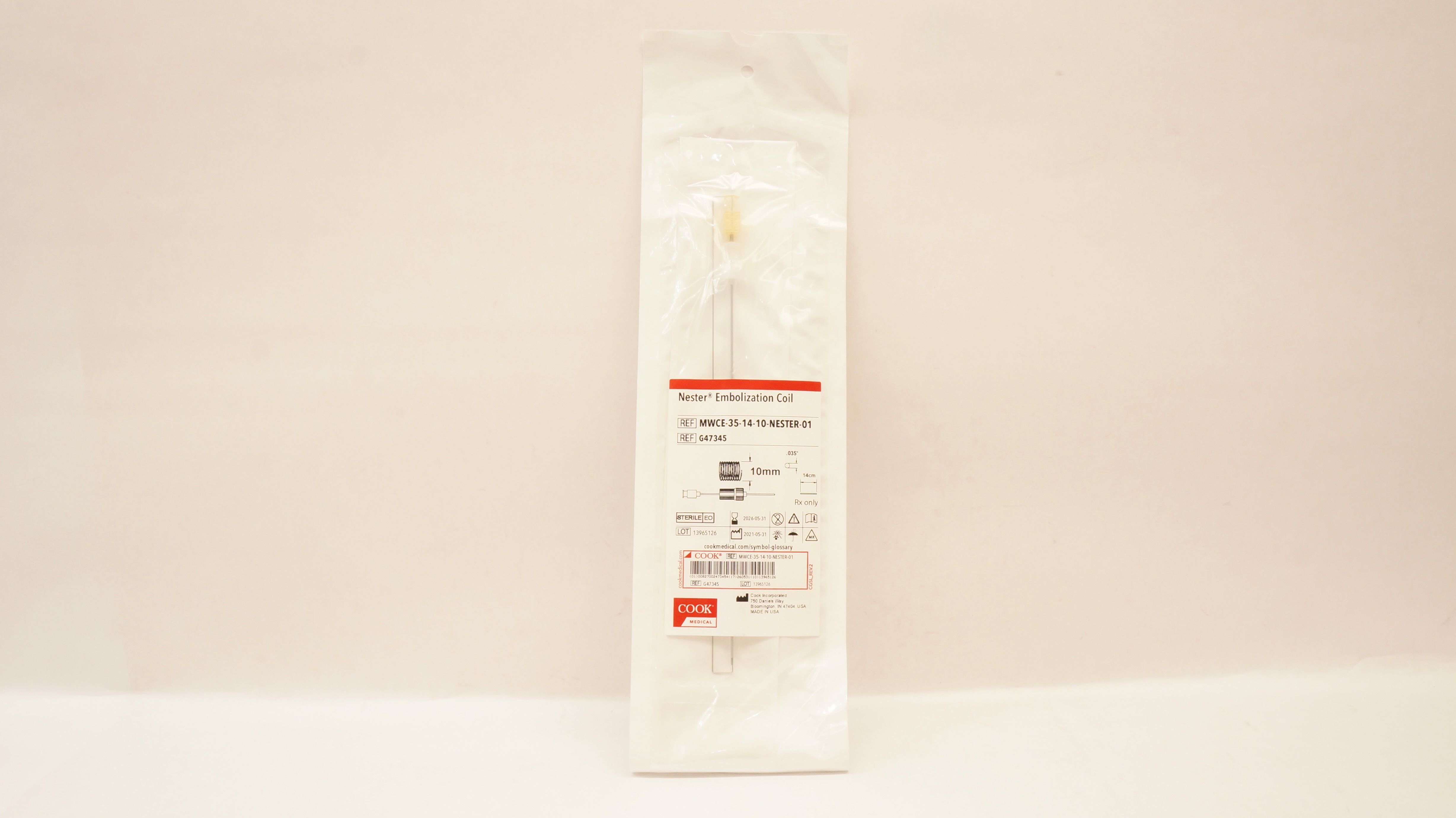 Cook Medical G47345 Nester Embolization Coil 10mm
