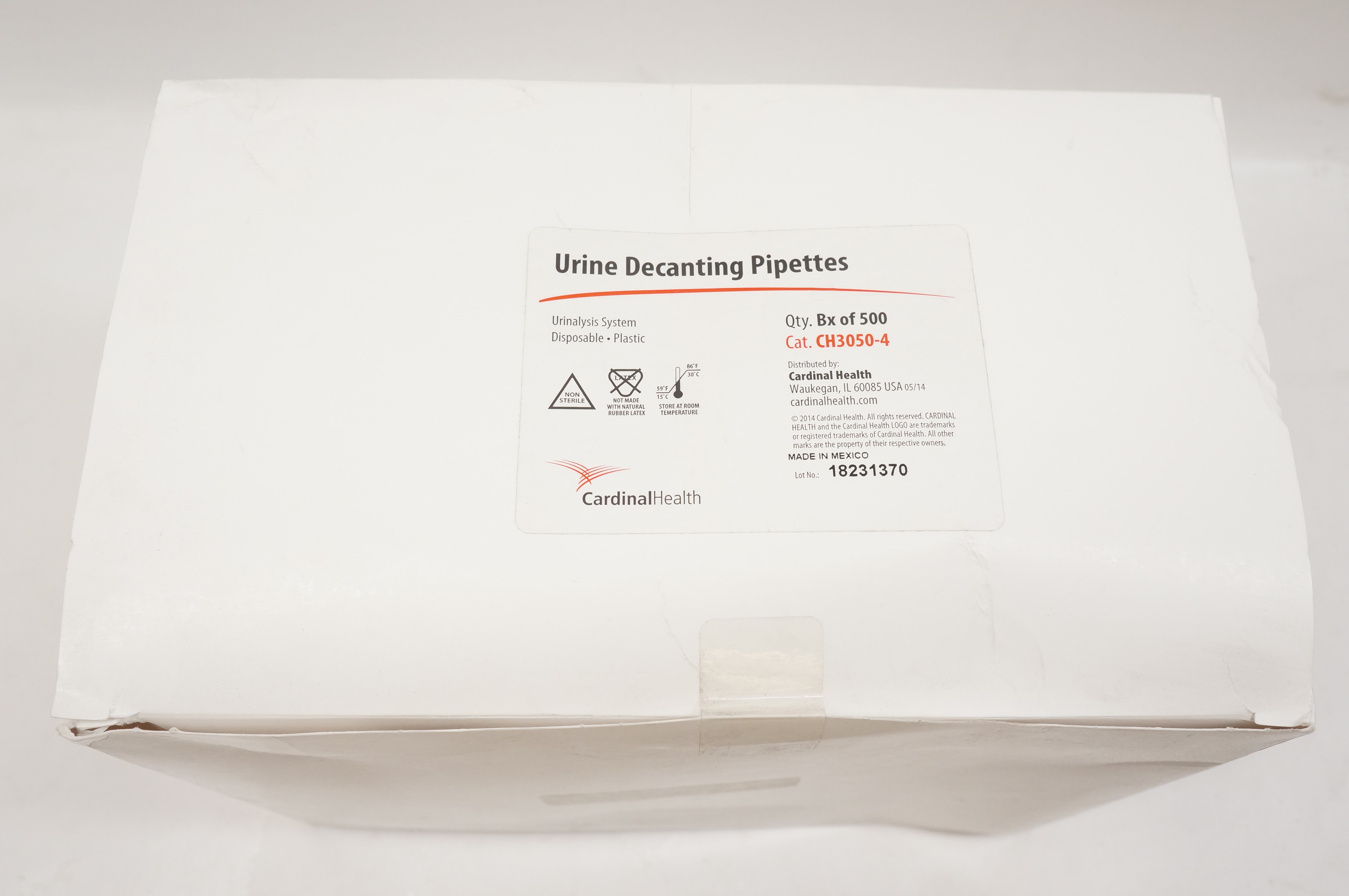 Cardinal Health CH3050-4 Urine Decanting Pipettes - Box of 500