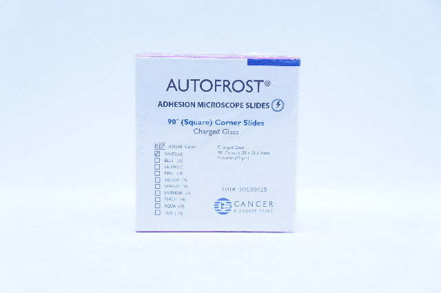 Cancer Diagnostics AMS90-Color Autofrost Adhesion Microscope Slides - Box of 72