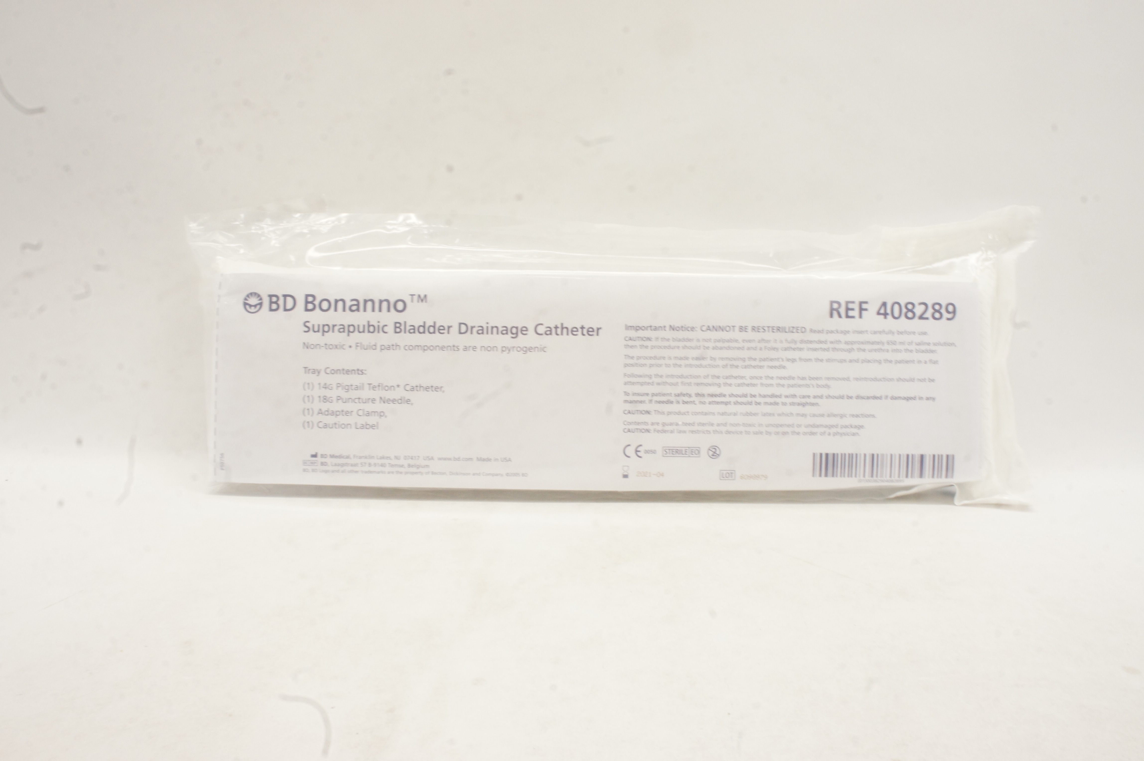 BD 408289 Bonanno Suprapubic Bladder Drainage Cath. 14G (x)