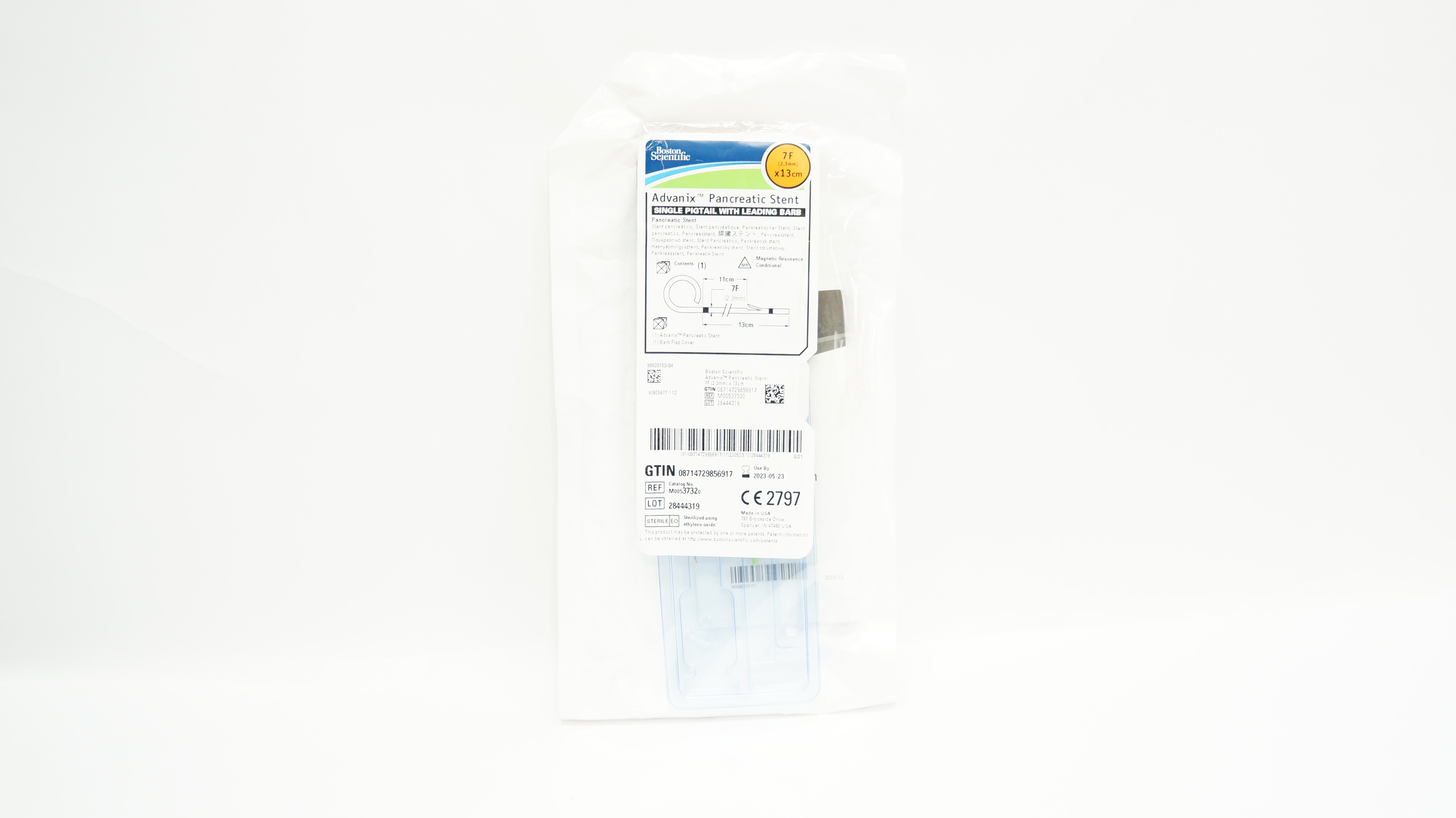 Boston Scientific M00537320 Advanix Pancreatic Stent 7F x 13cm (x)