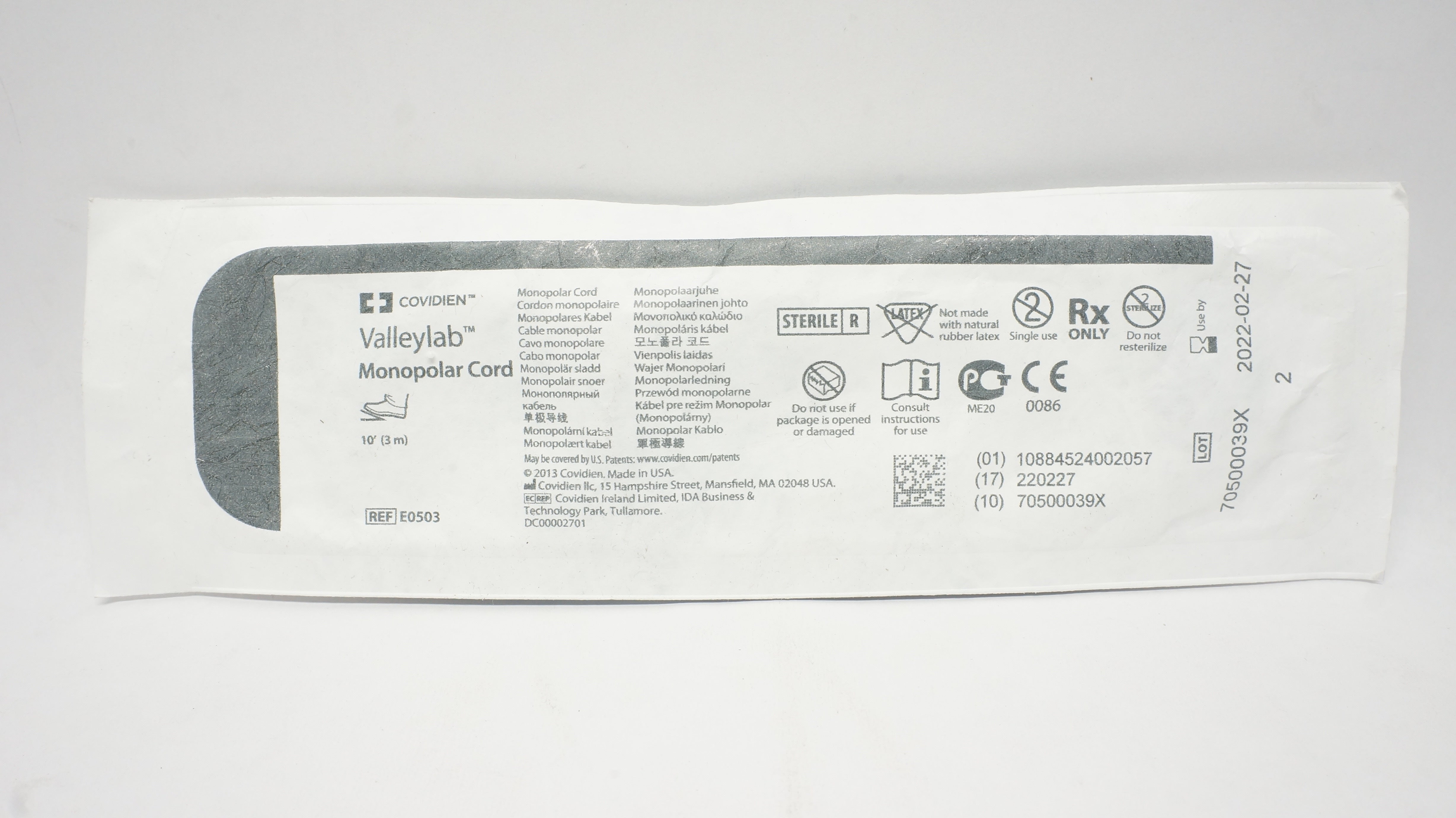 Covidien E0503 Valleylab Monopolar Cord 10Ft. (x)