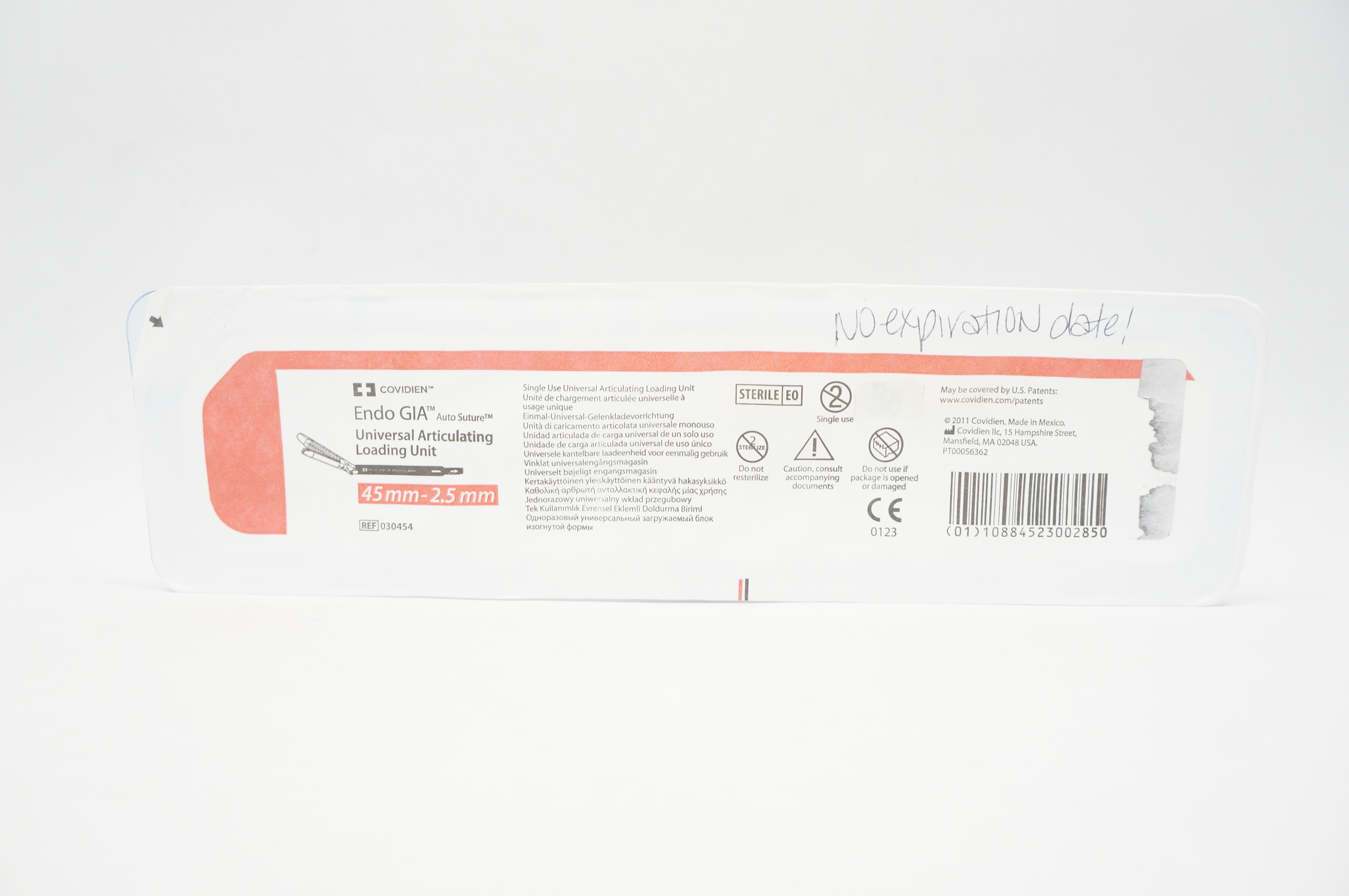 Covidien 030454 Endo GIA AutoSuture Universal Articulating Loading Unit 45-2.5mm