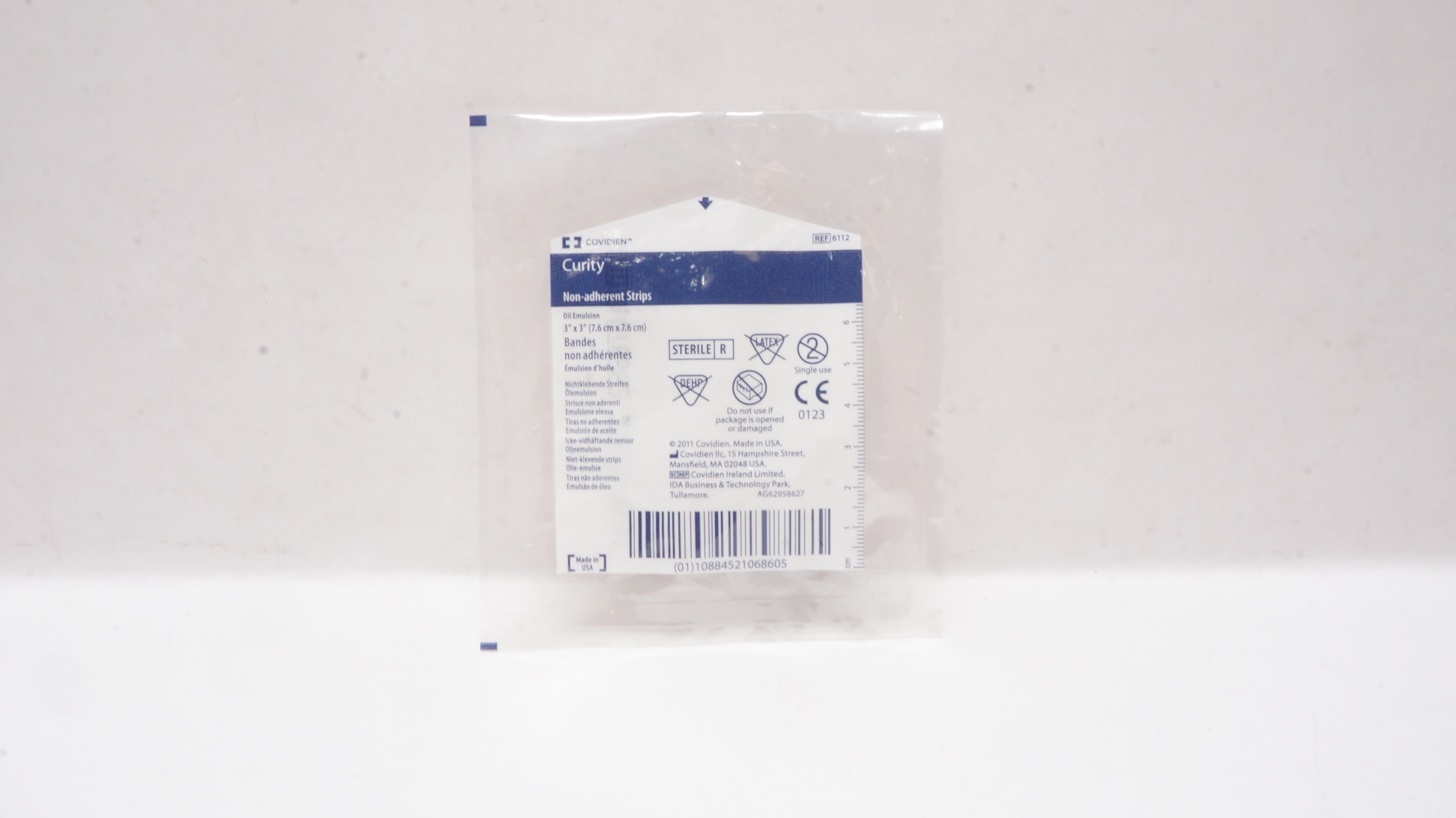Covidien 6112 Curity Non-Adherent Strips Oil Emulsion 3inch x 3inch (x)