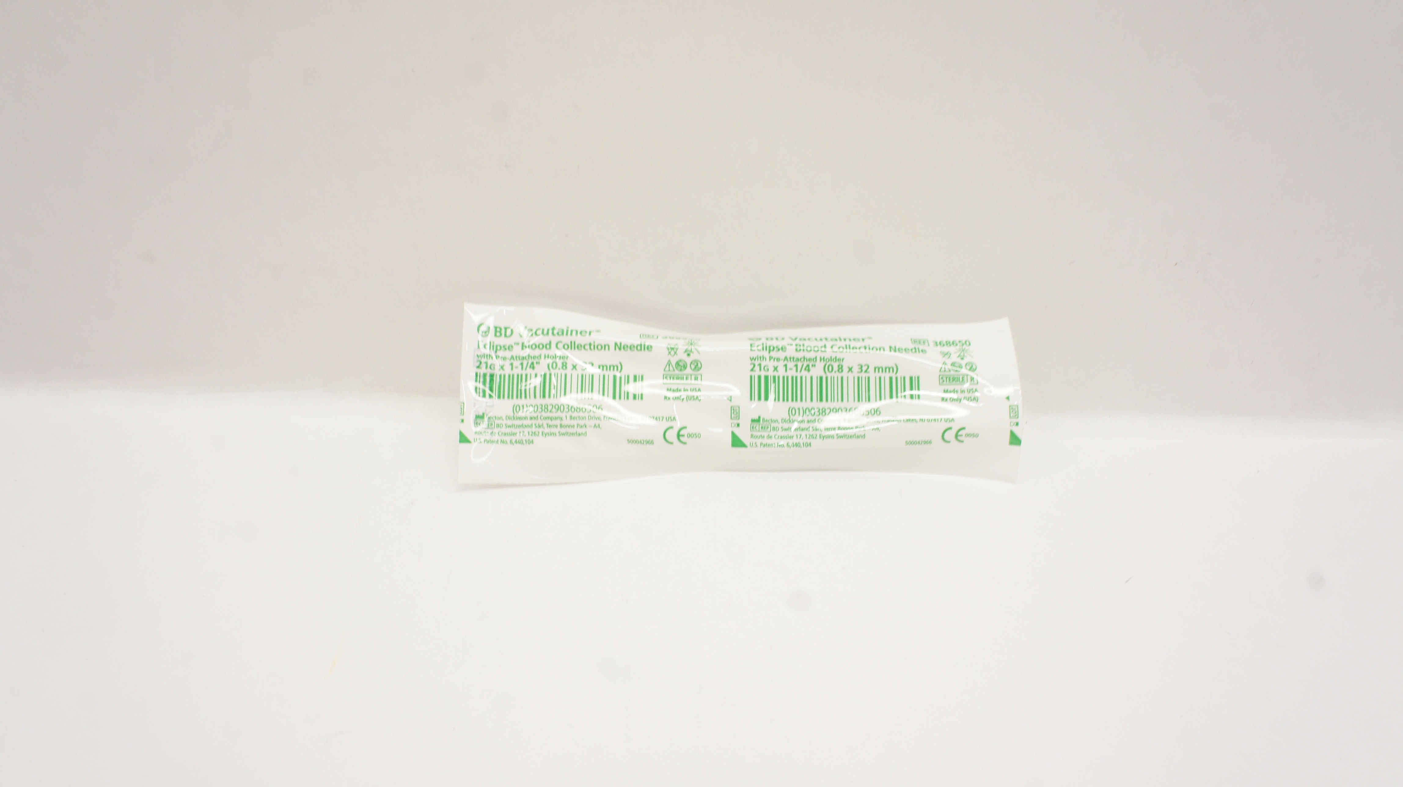 BD 368650 Vacutainer Eclipse Blood Collection Ndle 21G x 1-1/4inch