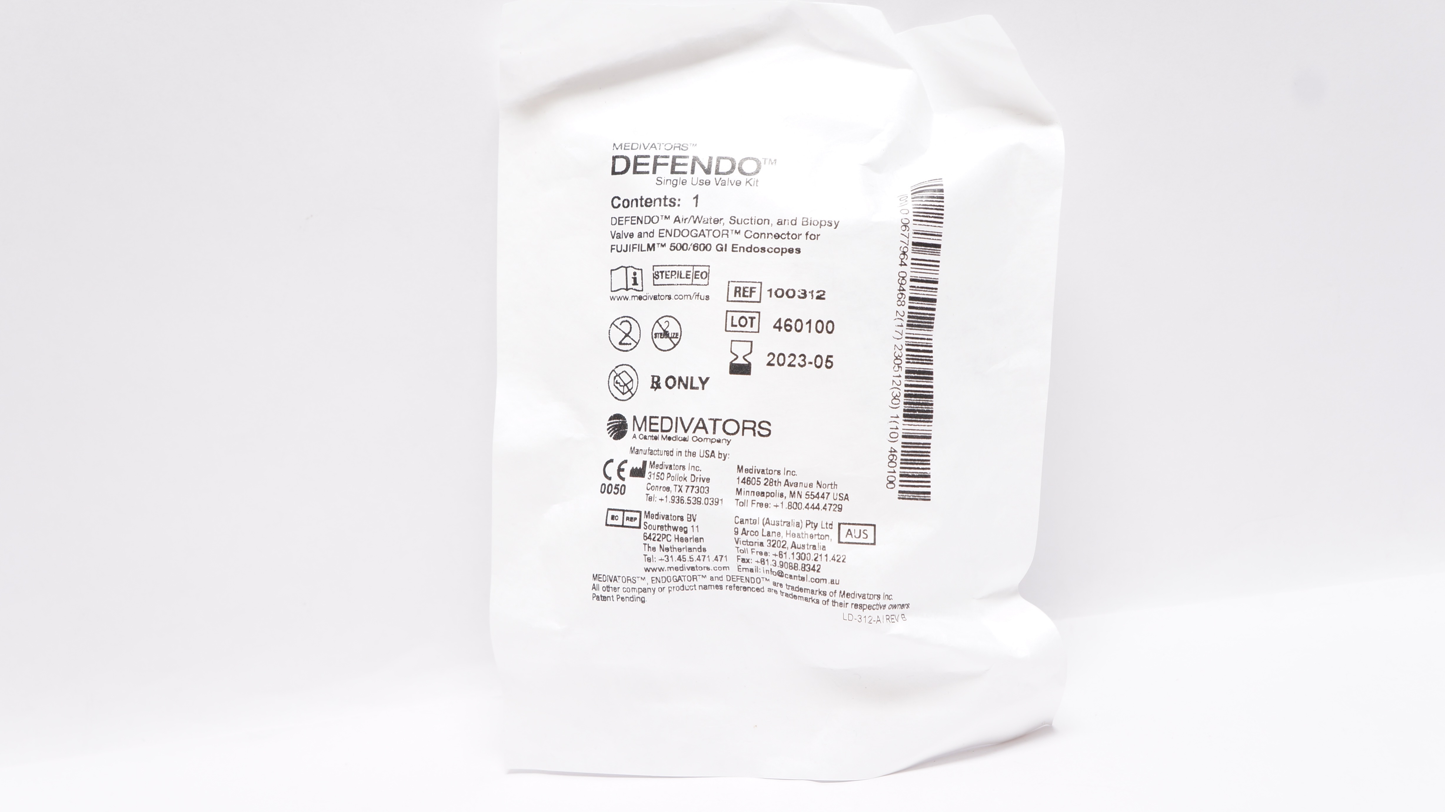 Medivators 100312 Defendo Single Use Valve Kit (x)