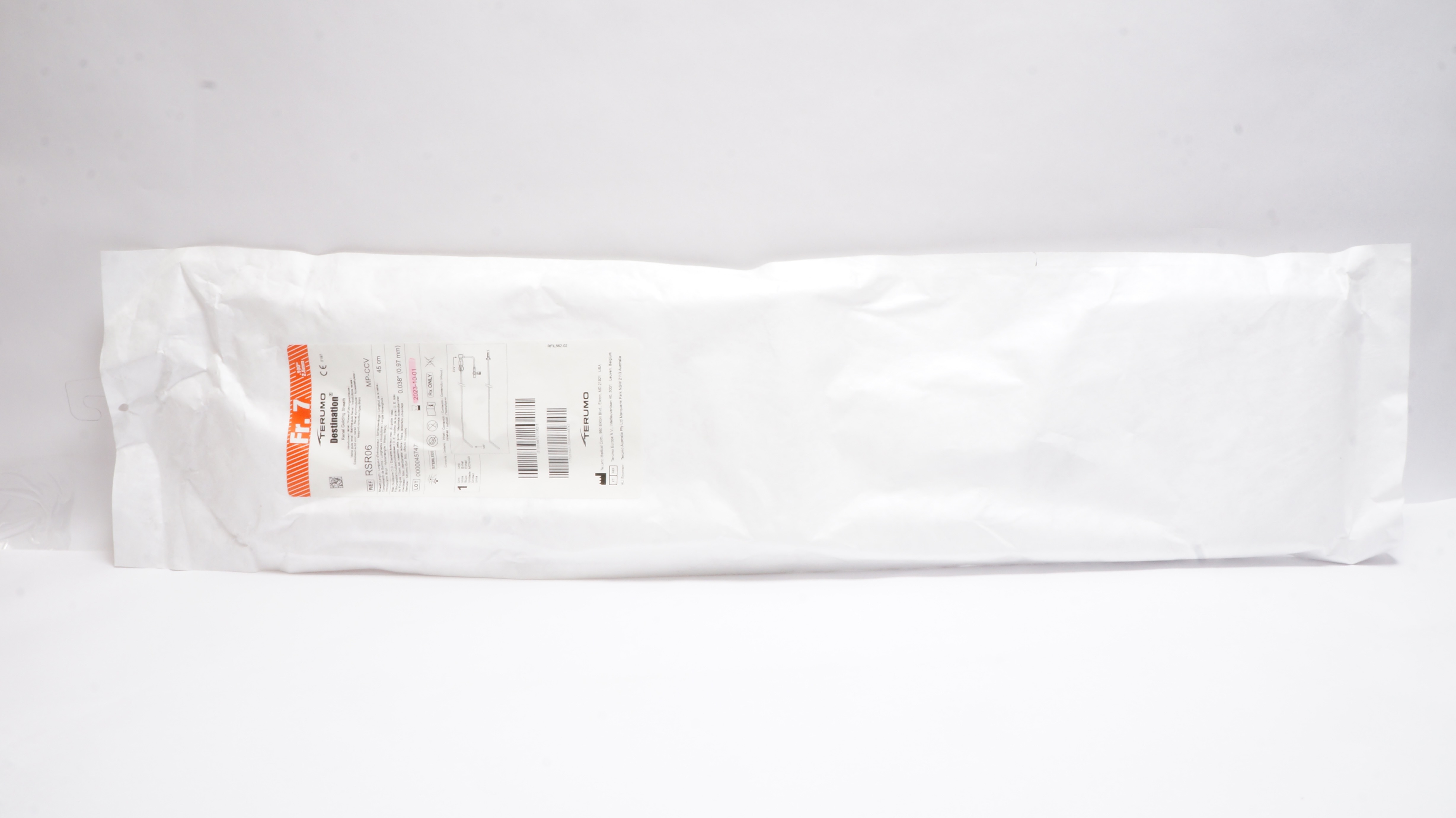 Terumo RSR06 Destination Renal Guiding Sheath 7Fr x 45cm x 0.038inch (x)