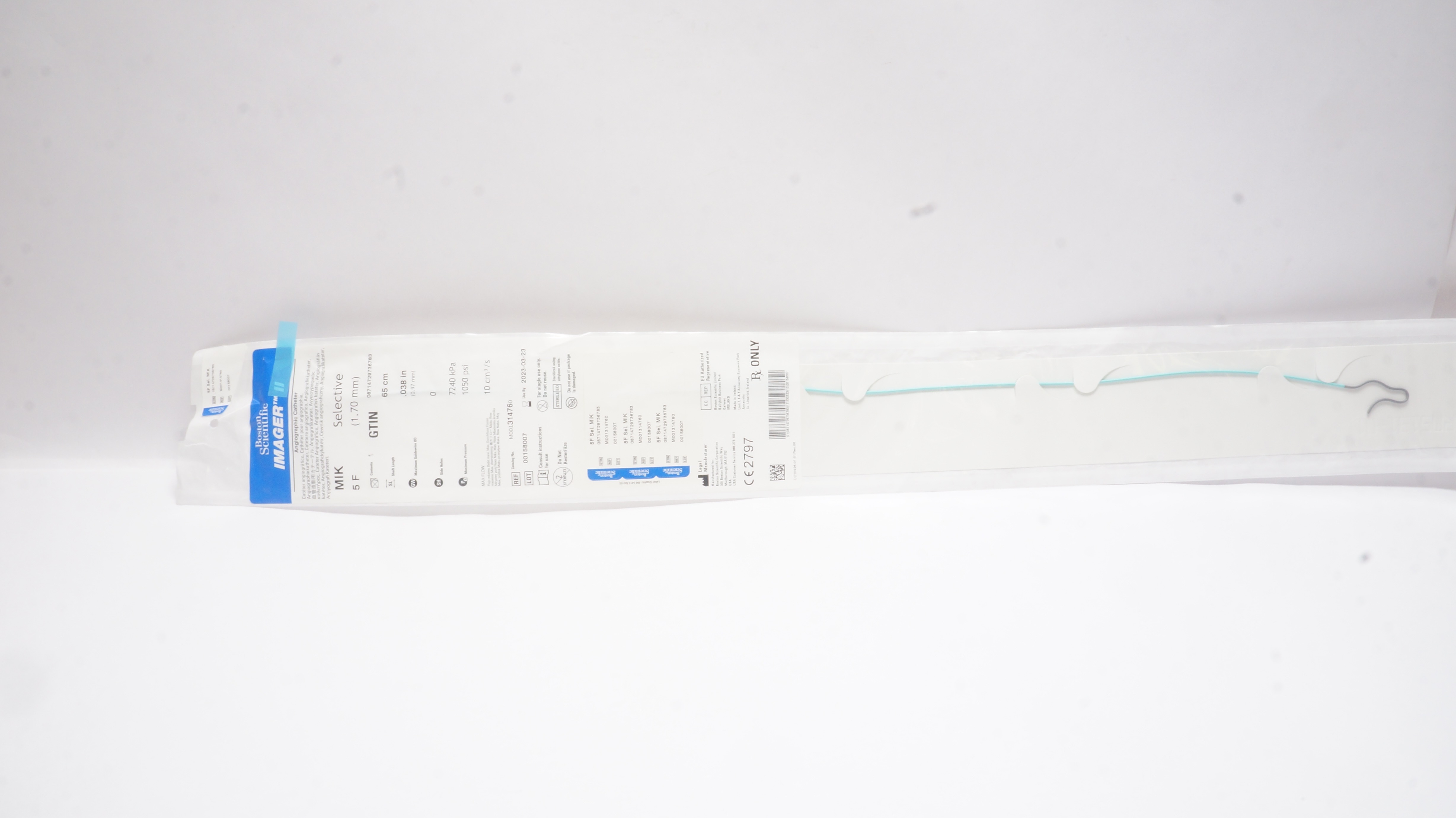 Boston Scientific 31476 Imager II Angiographic Catheter 5F MIK Selective (x)
