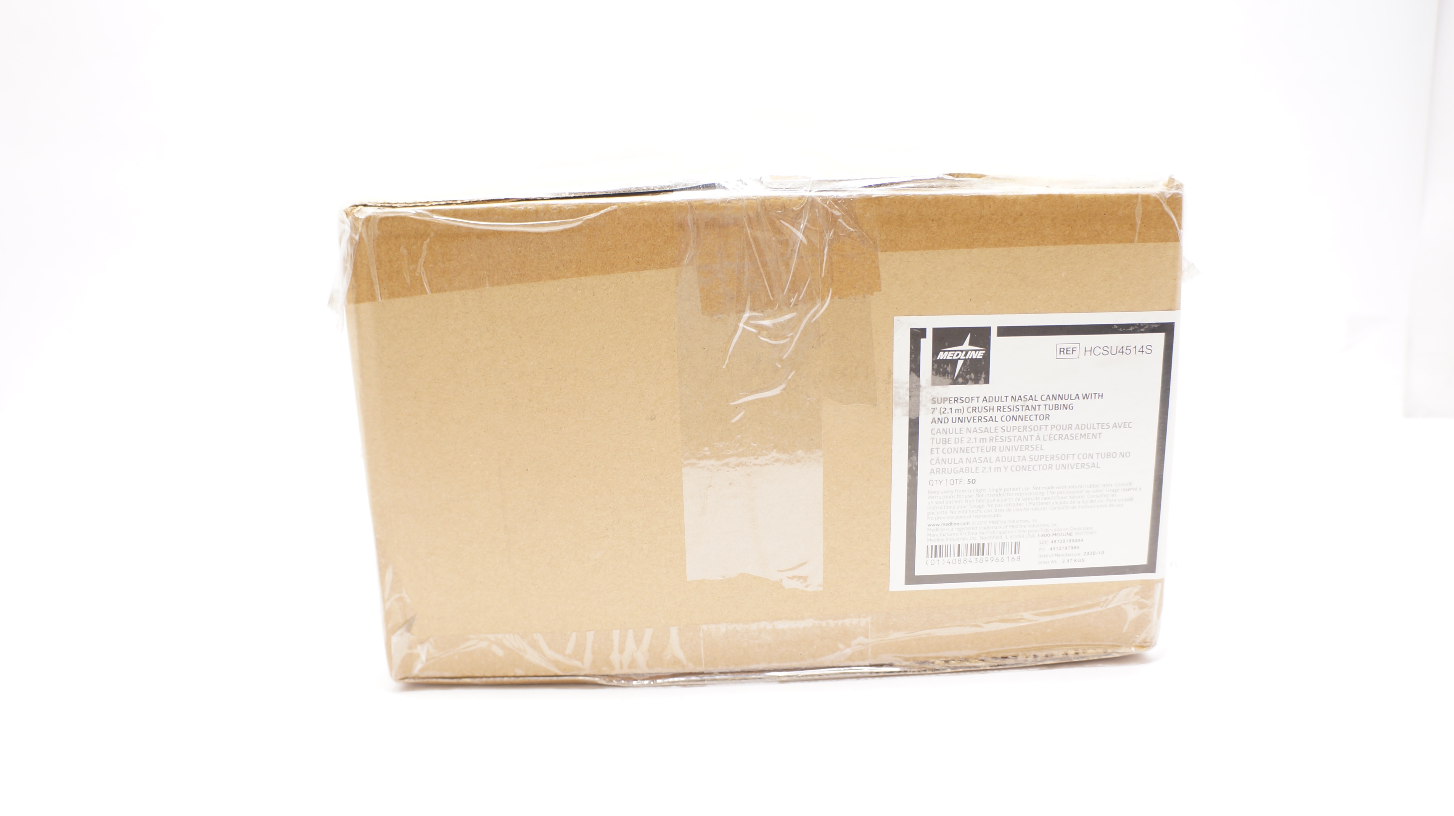 Medline HCSU4514S Supersoft Adult Nasal Cannula 7Fr - Case of 50