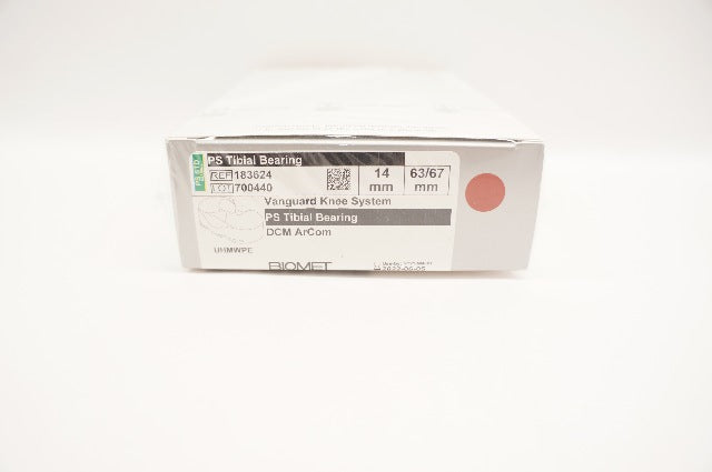 Biomet 183624 Vanguard PS Tibial Bearing 63/67 x 14mm (x)