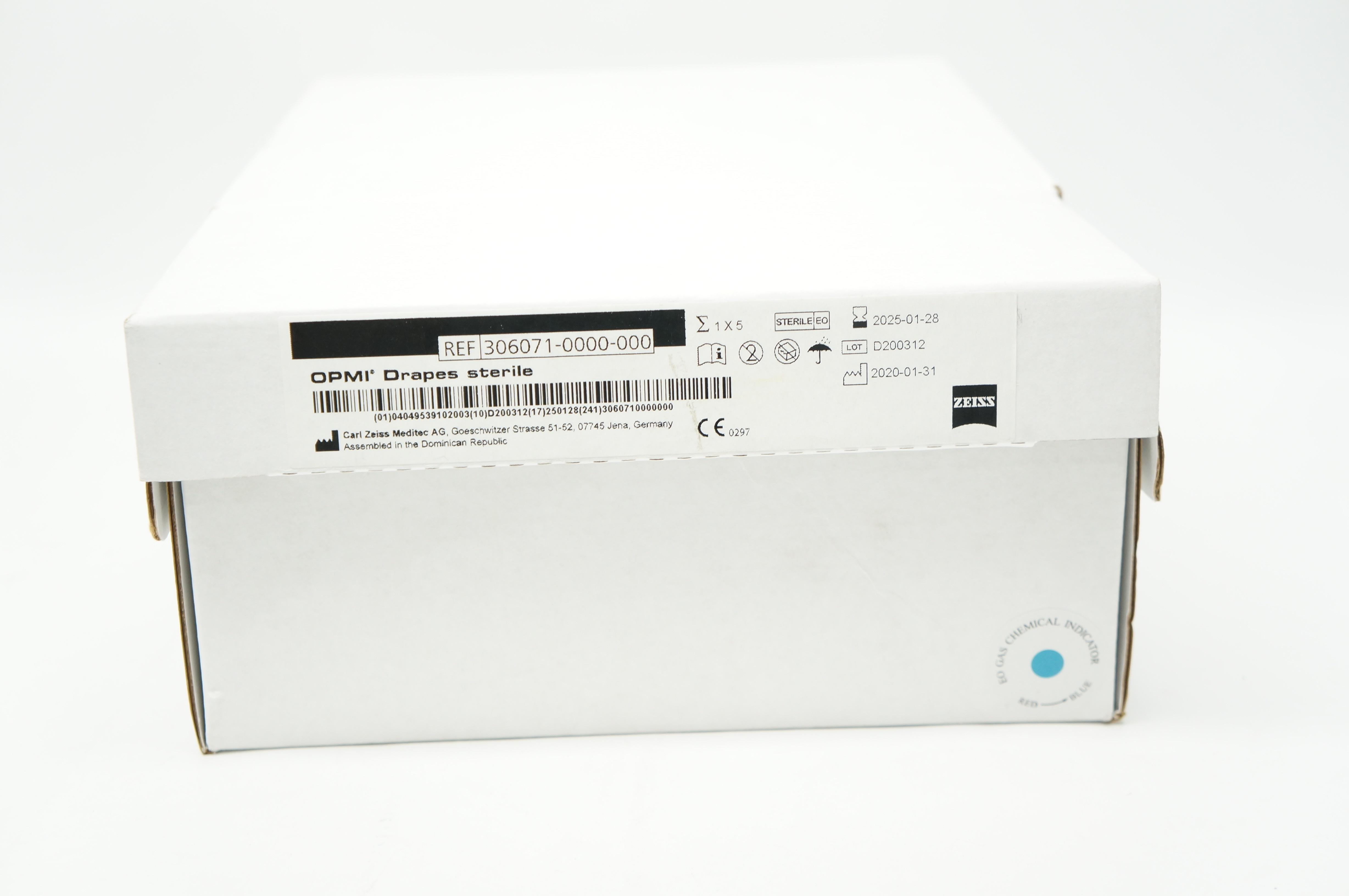 Carl Zeiss 306071-0000-000 OPMI Drapes Sterile 48 inch x 118 inch - Box of 5