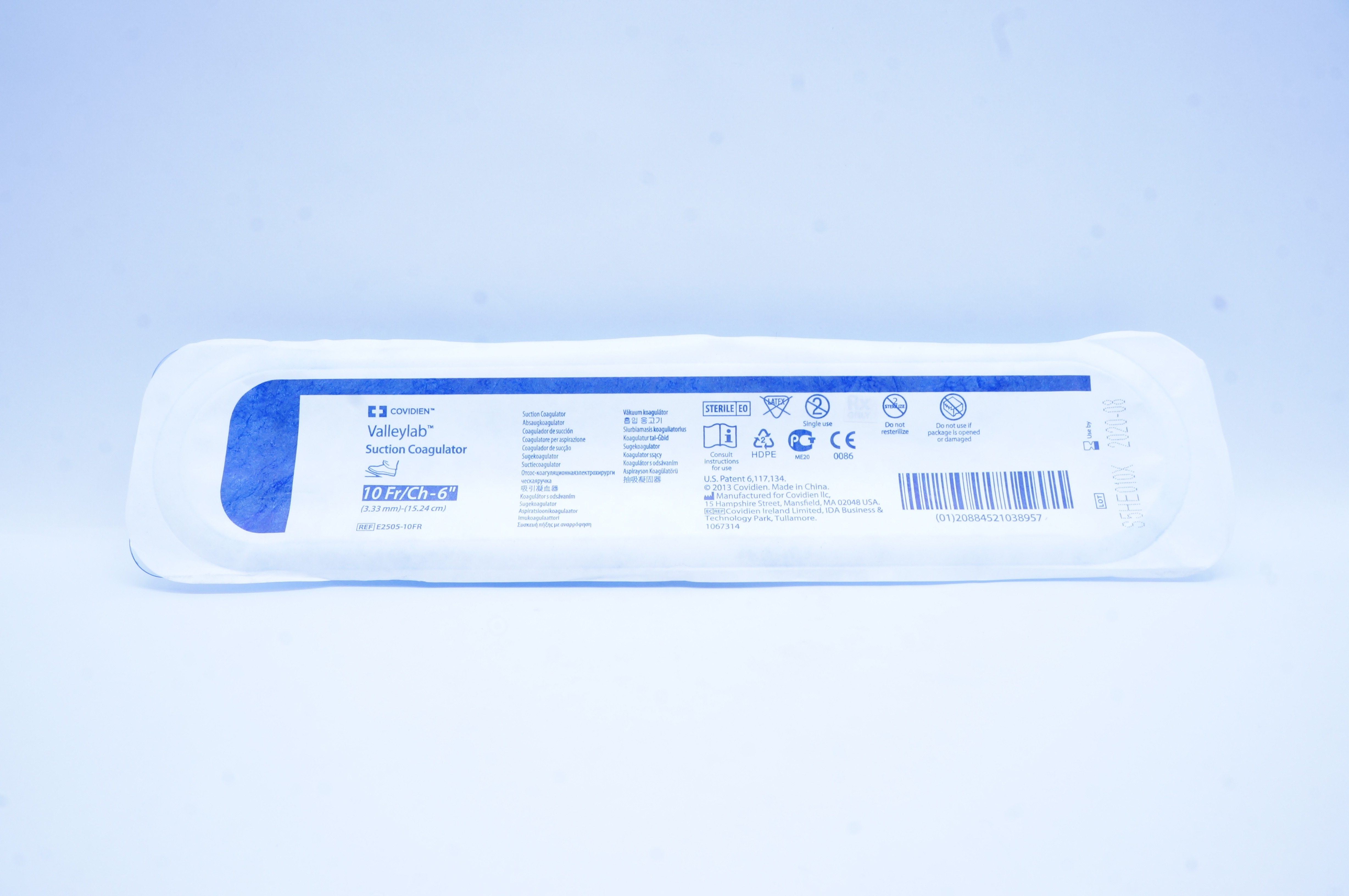Covidien E2505-10Fr Valleylab Suction Coagulator 10Fr x 6inch (x)
