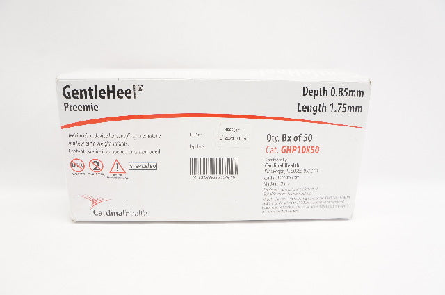 Cardinal Health GHP10X50 Gentle Heel Preemie 0.85mm x 1.75mm - Box of 50