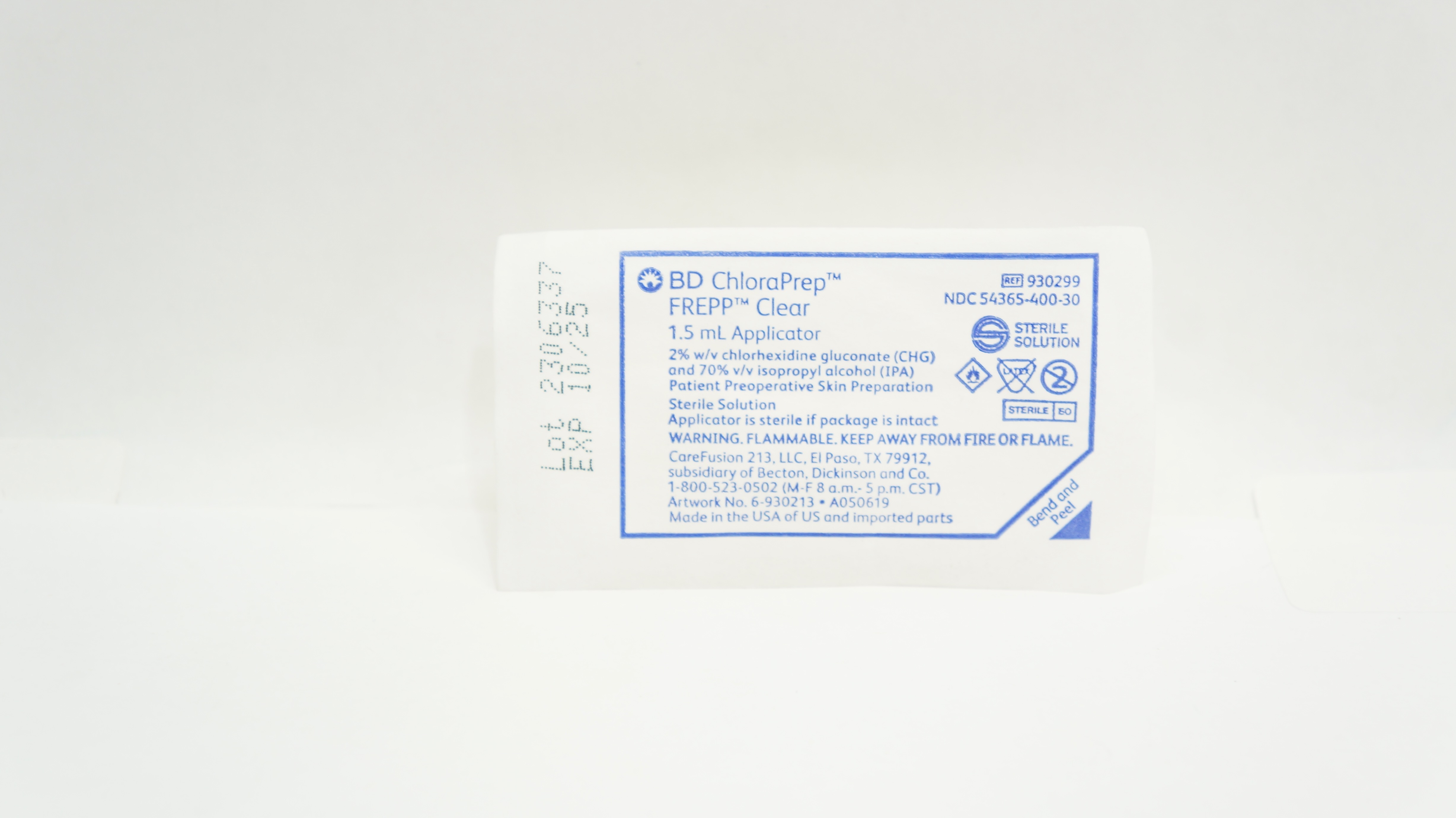 BD 930299 ChloraPrep FREPP Clear  Applicator 1.5 mL