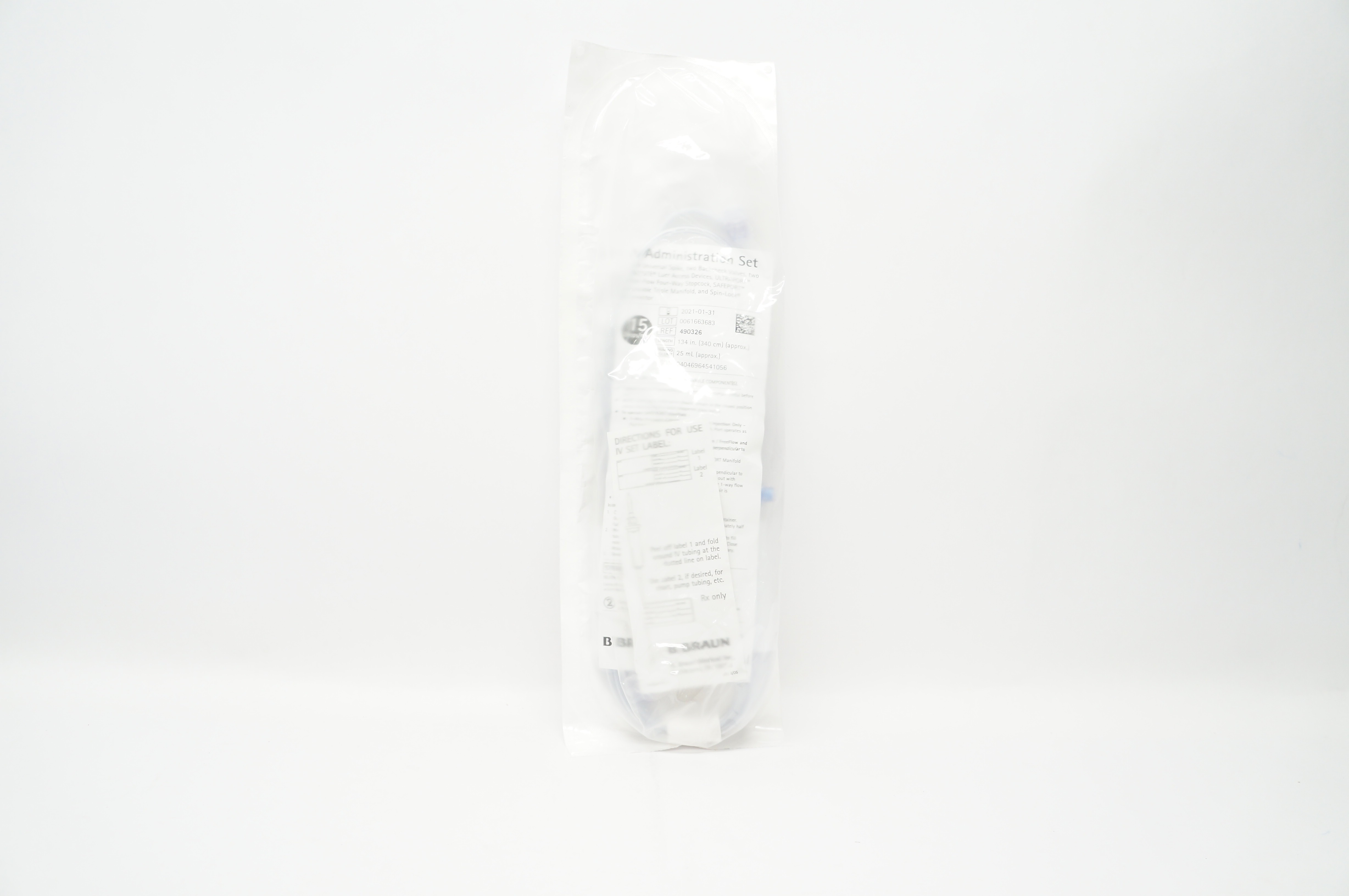 Braun 490326 IV Administration Set 15 Drops/mL, Approx. 134inch, 25 mL (x)